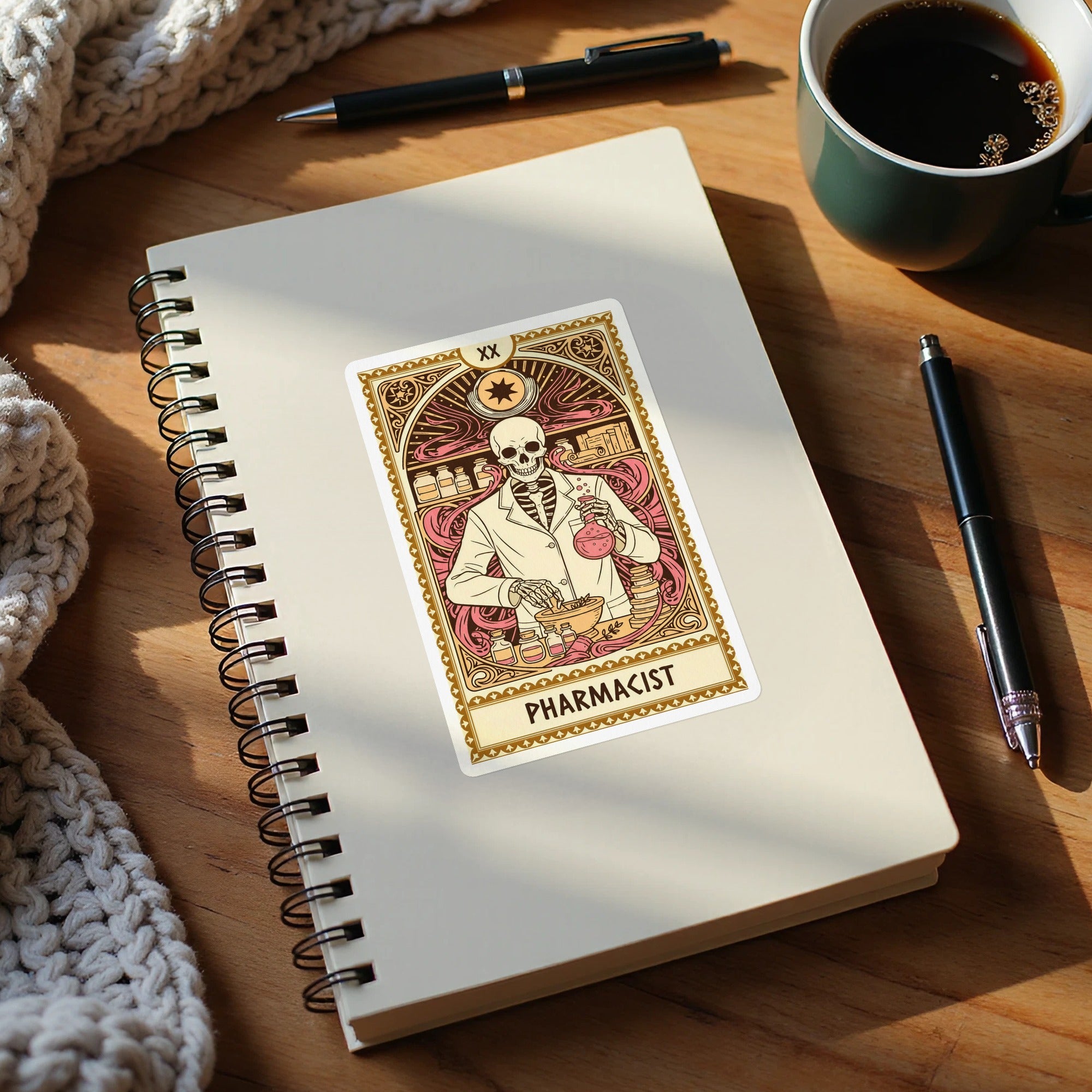 Vintage Style Skeleton Pharmacist Notebook product