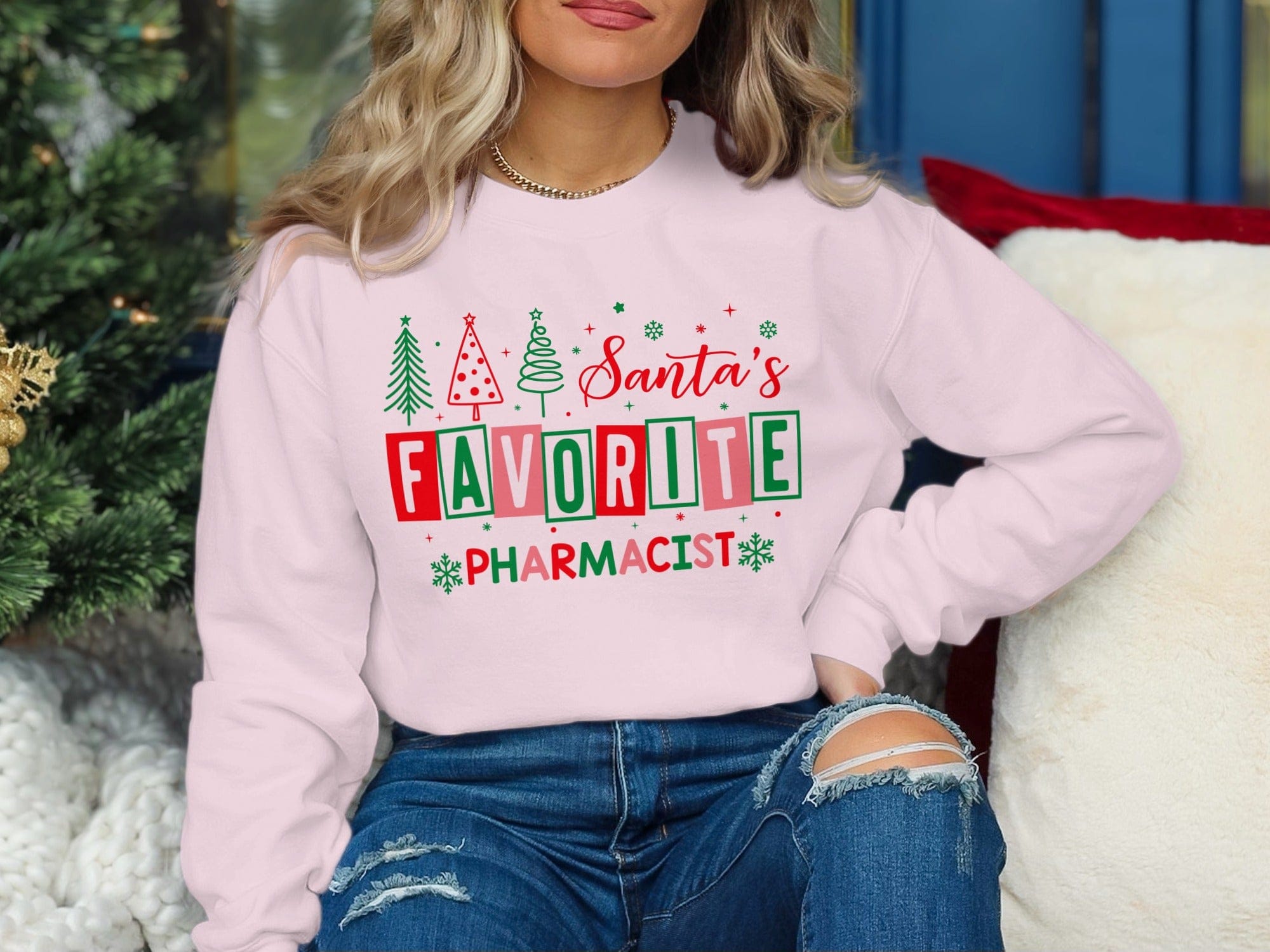 Santa's Favorite Pharmacist Holiday Sweatshirt product