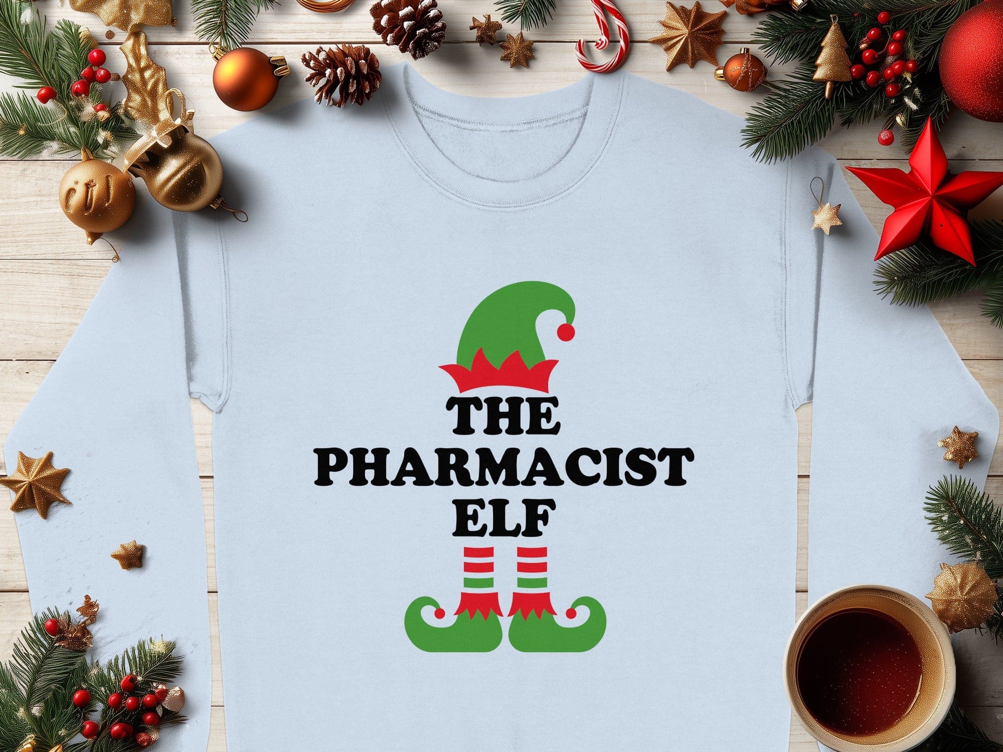 The Pharmacist Elf Christmas Sweatshirt Holiday Apparel