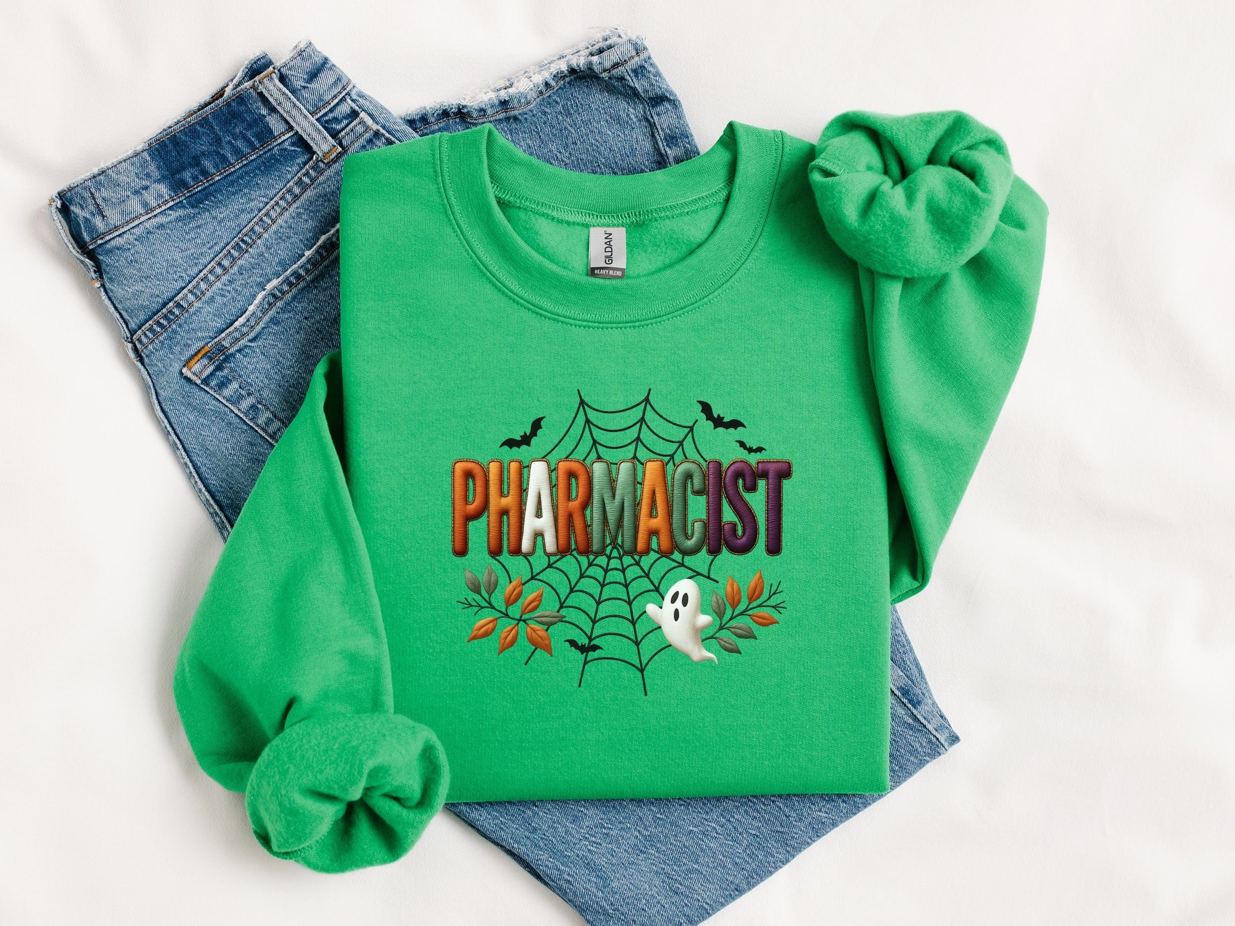 Pharmacist Halloween Spider Web Green product type