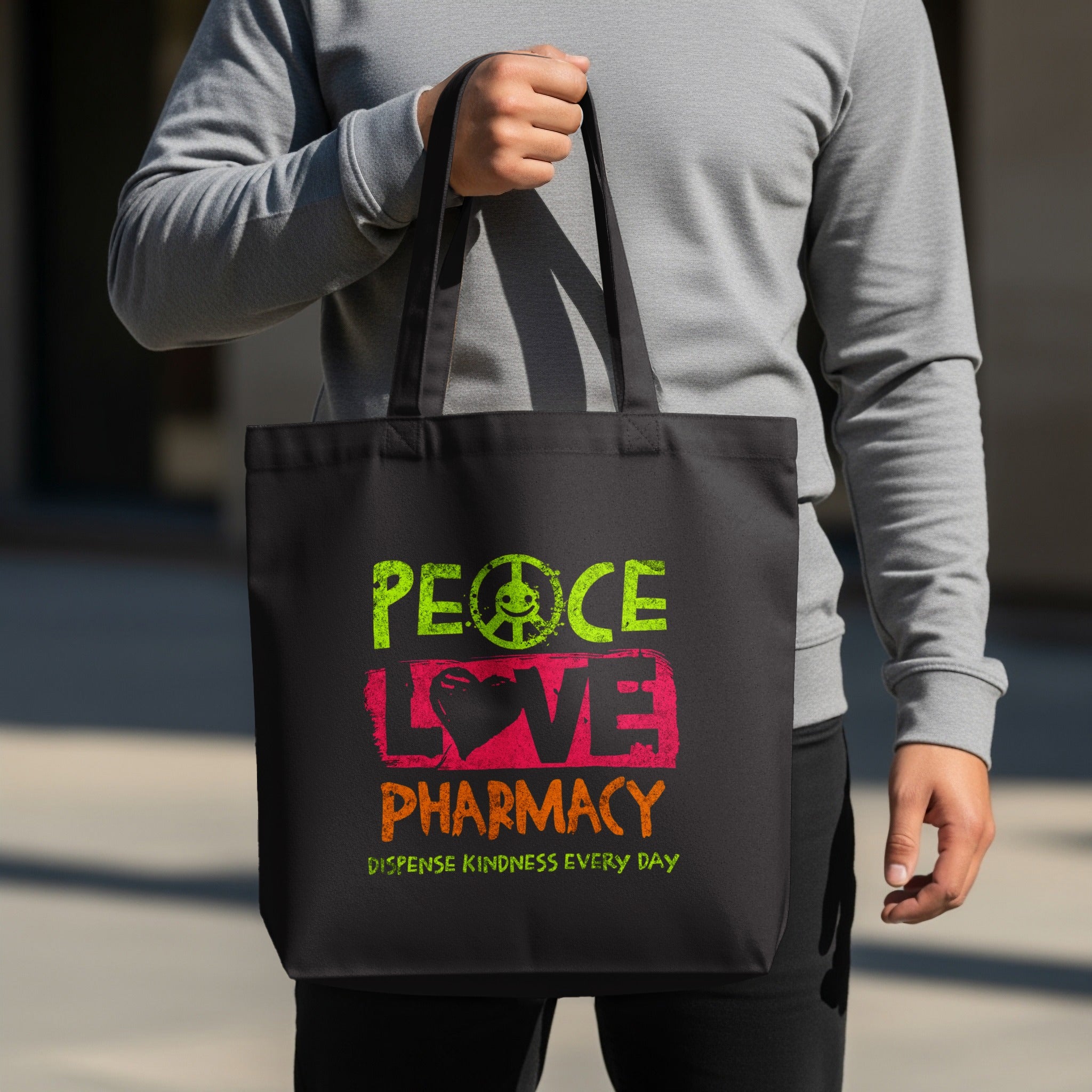 Peace Love Pharmacy Design Tote Bag product