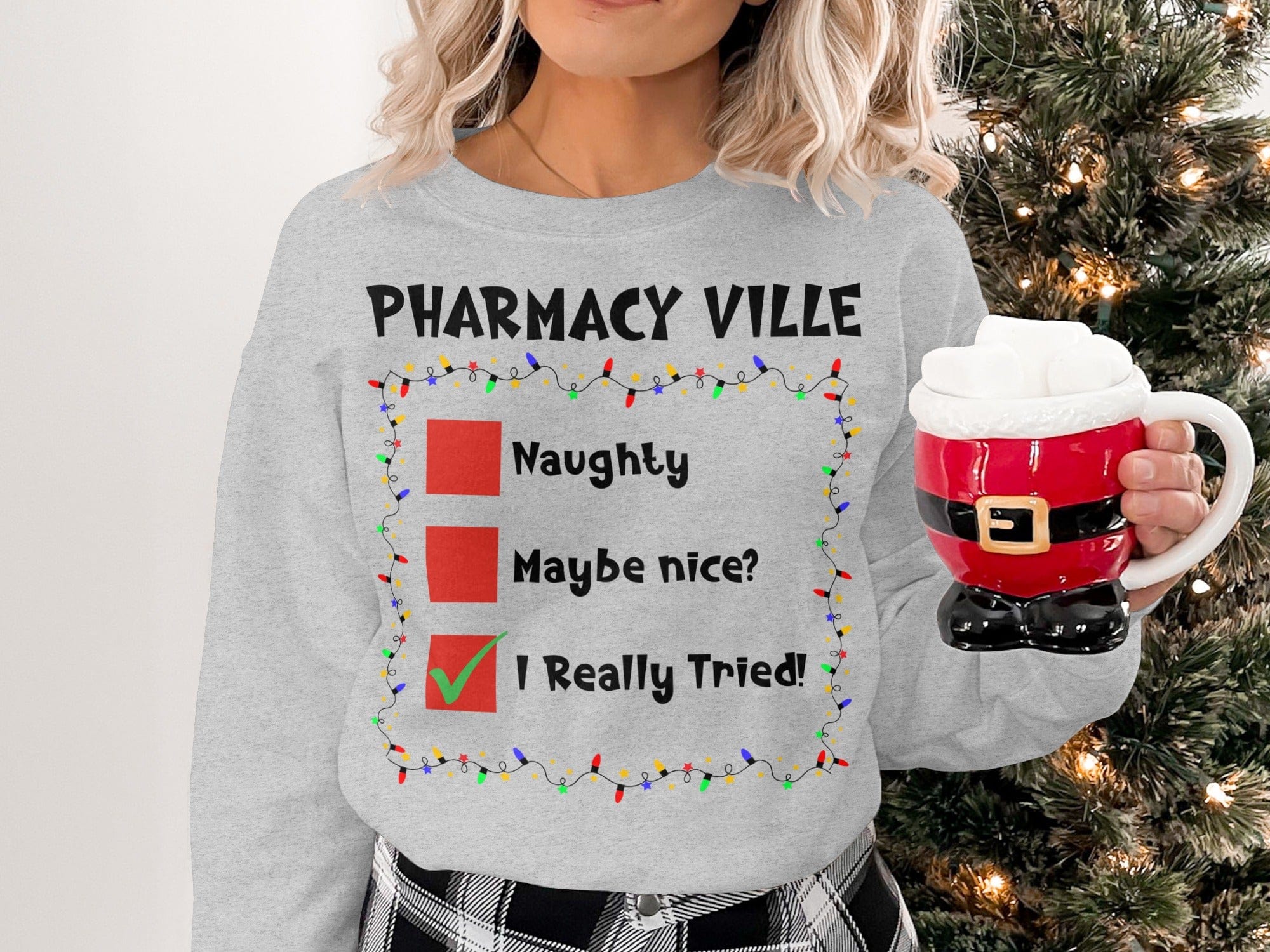 Pharmacy Ville Christmas Themed Sweatshirt Product