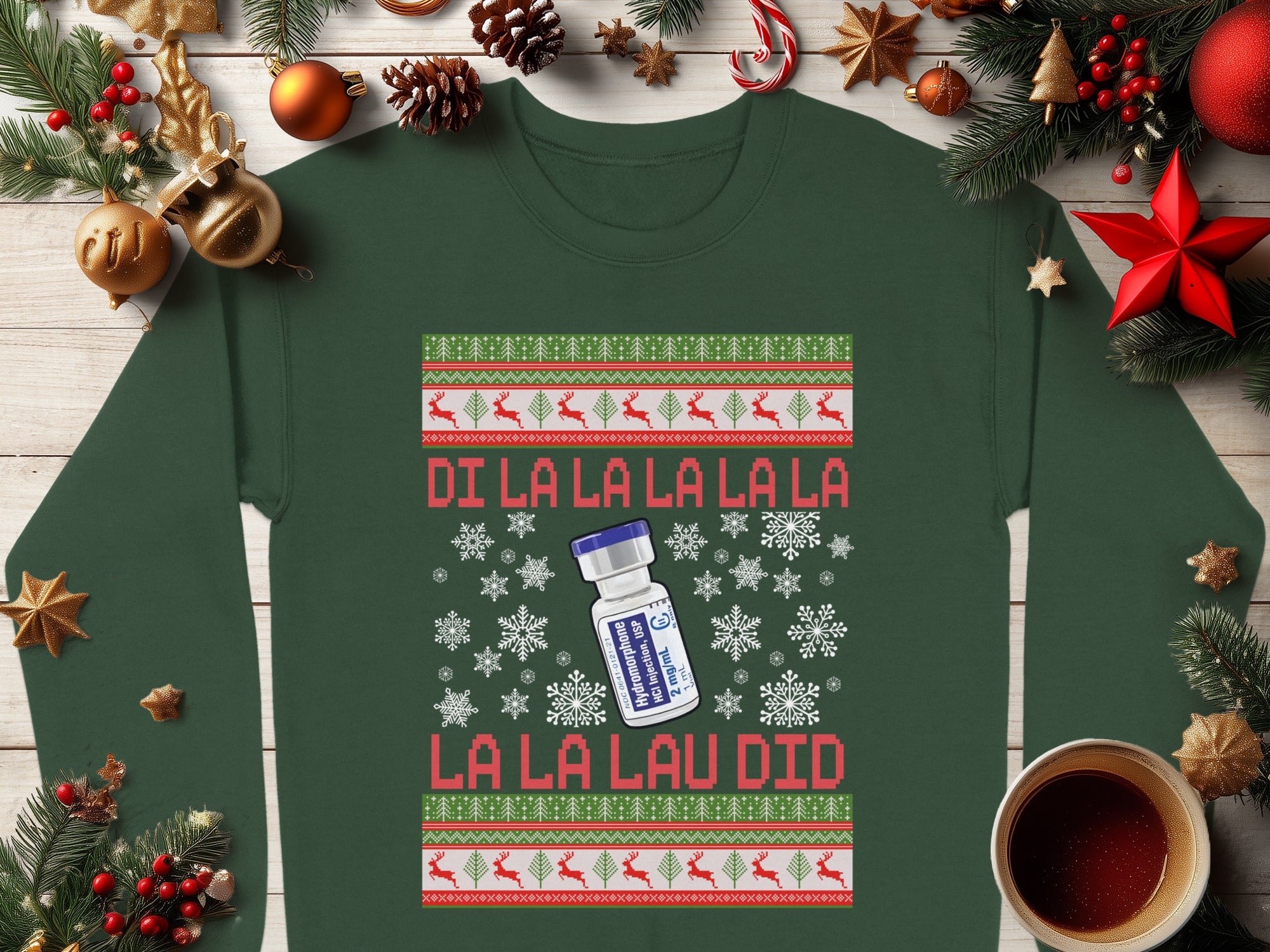 Festive DI LA LA LA LA LID Christmas Sweater product type