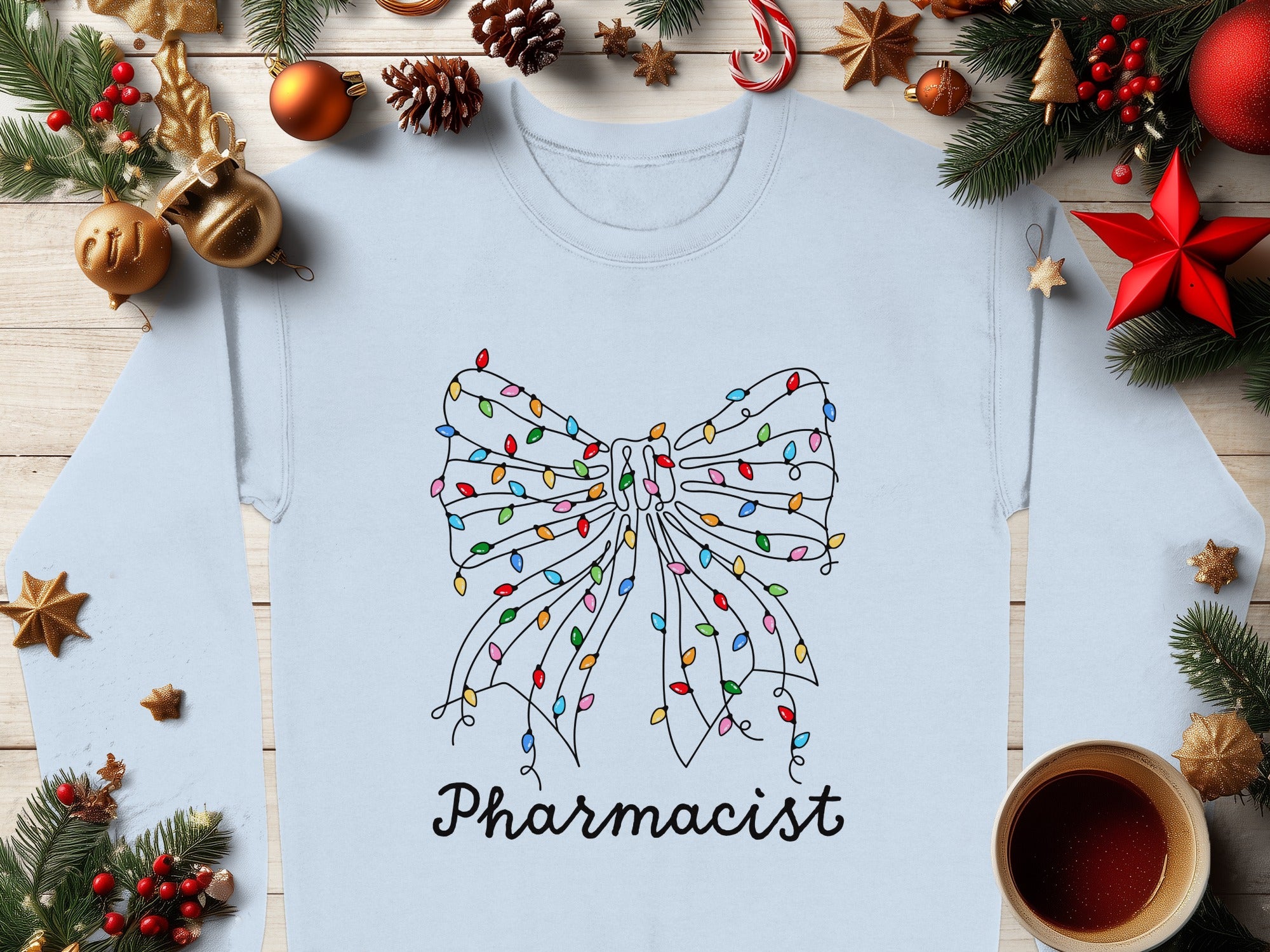 Festive Bow Design Pharmacist Holiday Apparel