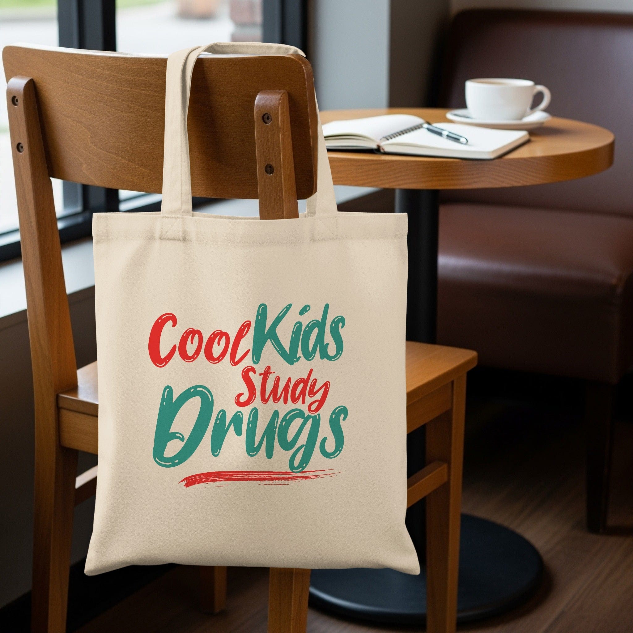 Cool Kids Study Drugs Printed Tote Bag