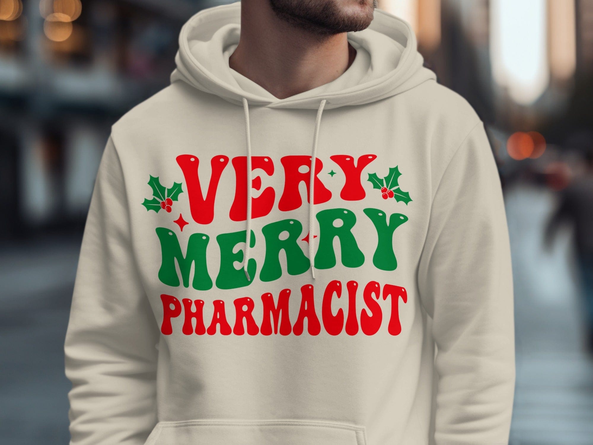 Very Merry Pharmacist Graphic Hoodie for Holiday Fashion
