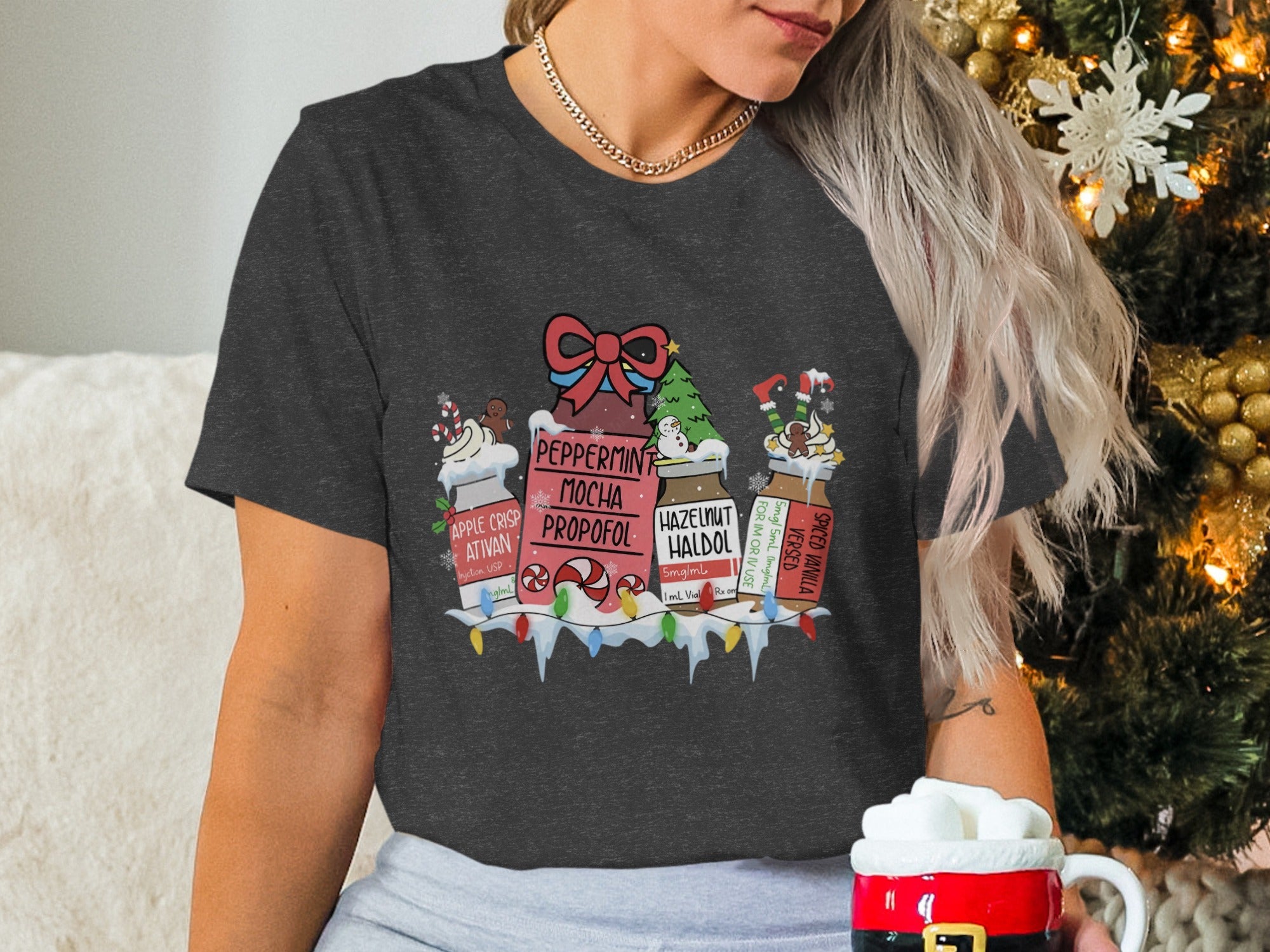 Festive Holiday Coffee Peppermint Mocha T-Shirt