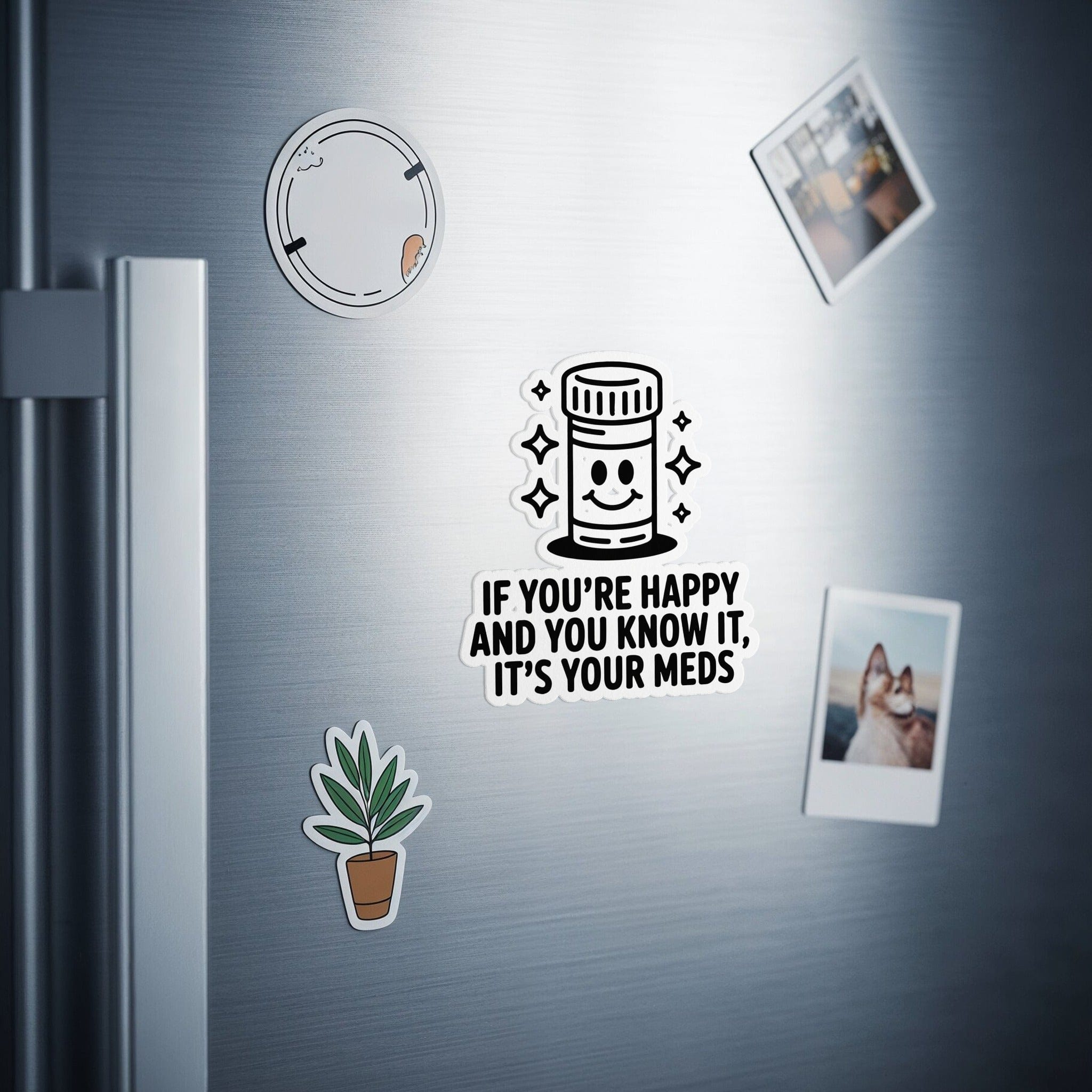 Happy Medication Refrigerator Magnet product