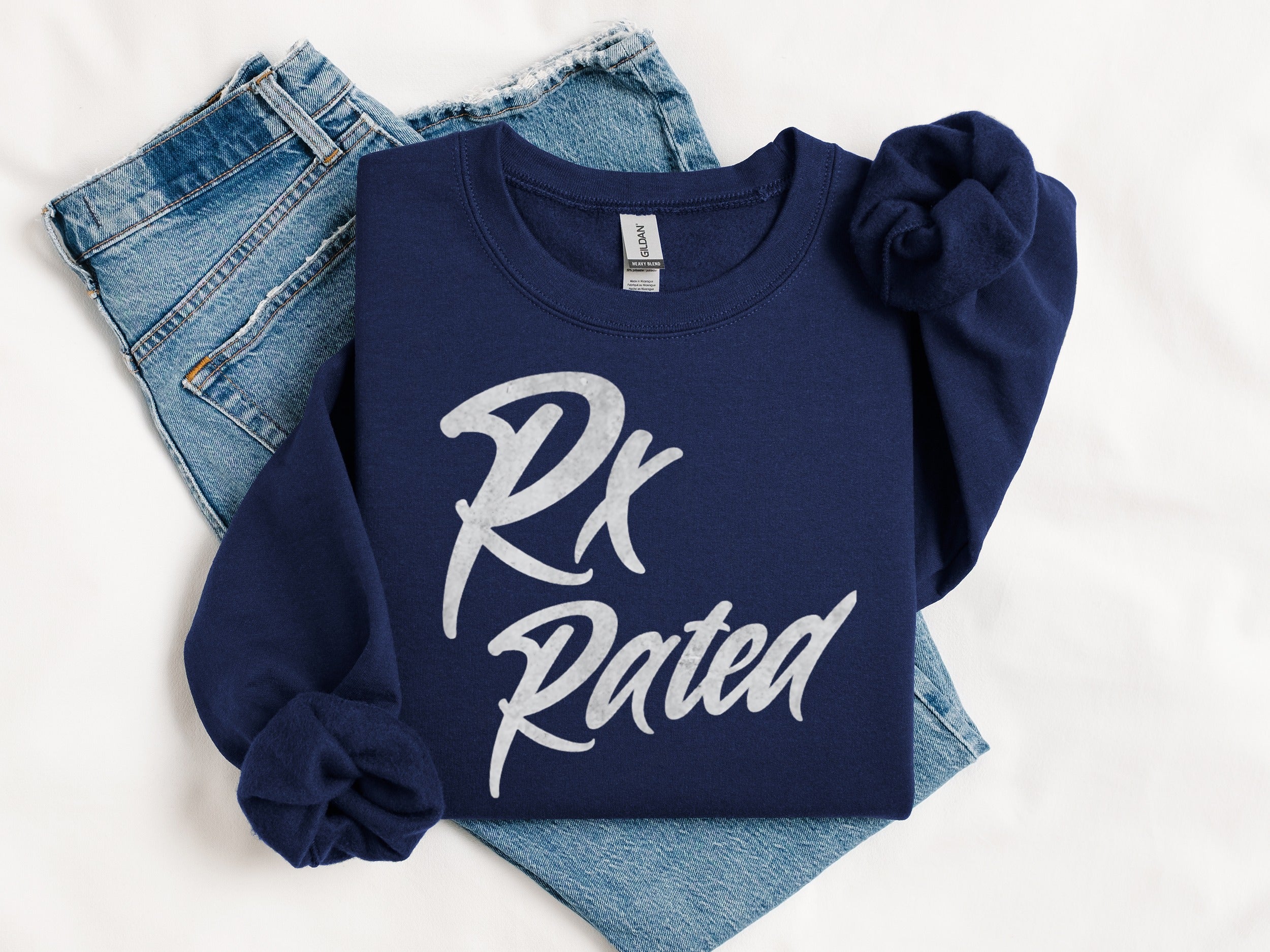 Rx Rated Graphic T-shirt in Navy Blue Casual Wear