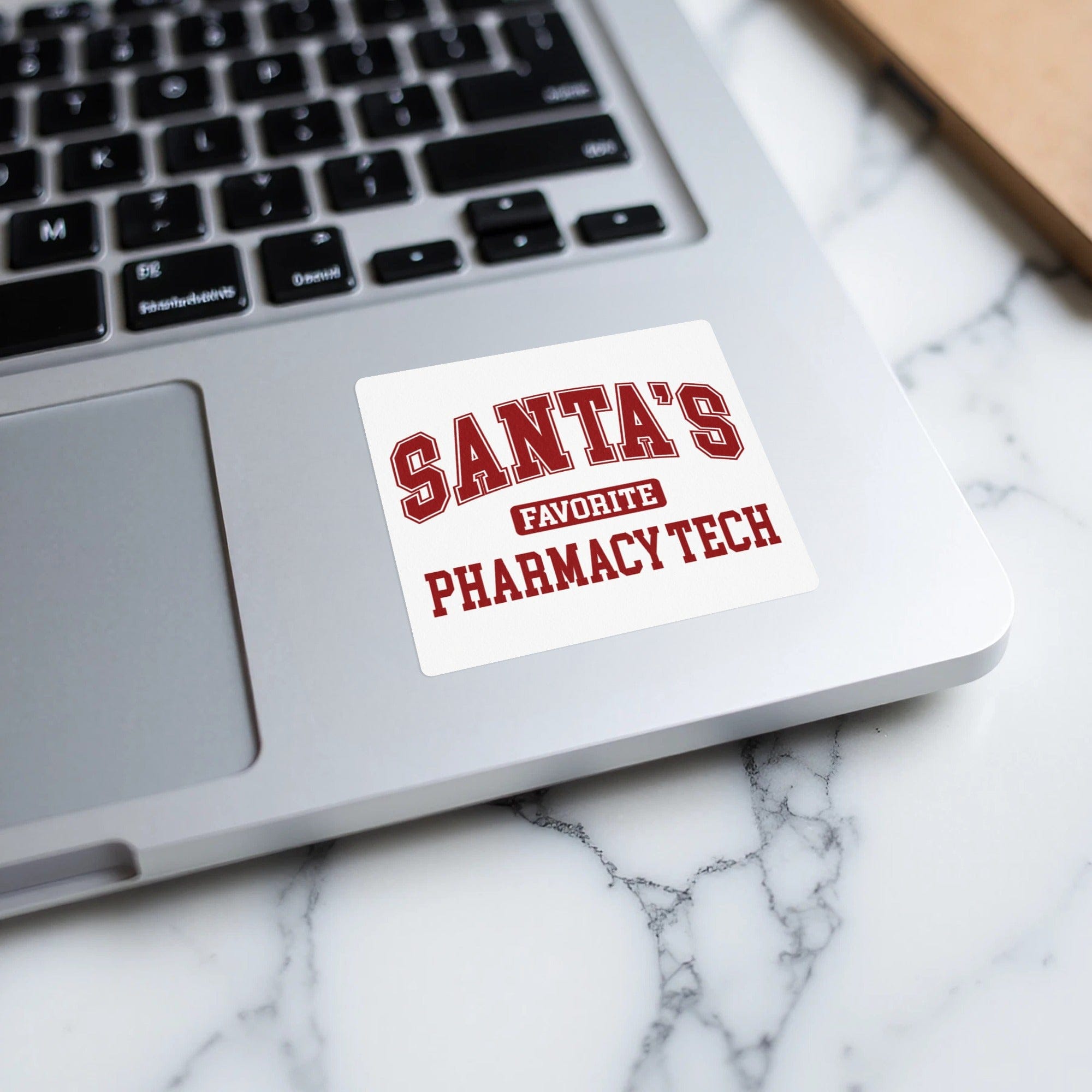 Santa's Favorite Pharmacy Tech Sticker Fun Gift