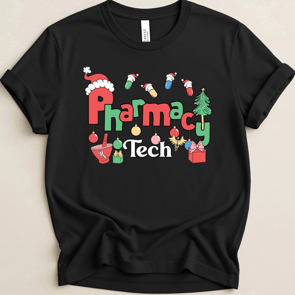 Pharmacy Tech Christmas Ornaments Tee