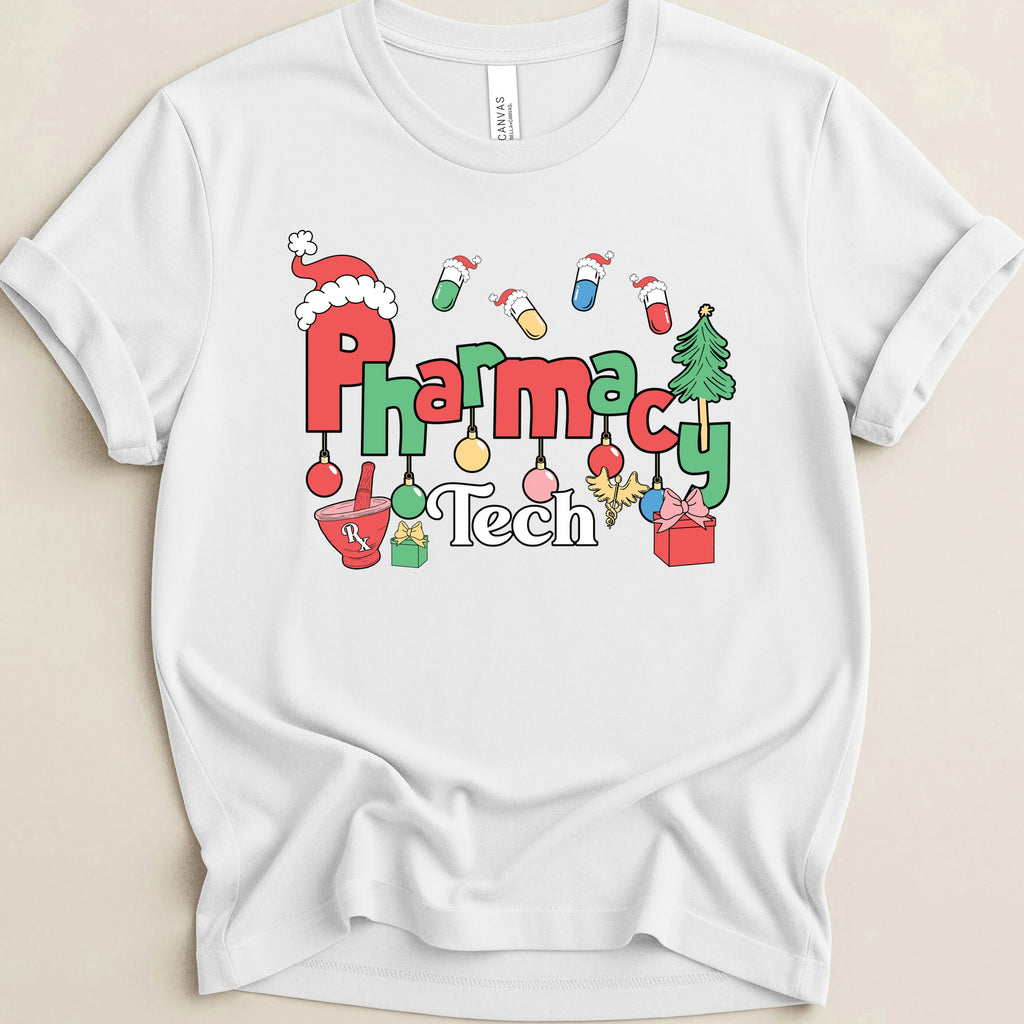 Pharmacy Tech Christmas Ornaments Tee
