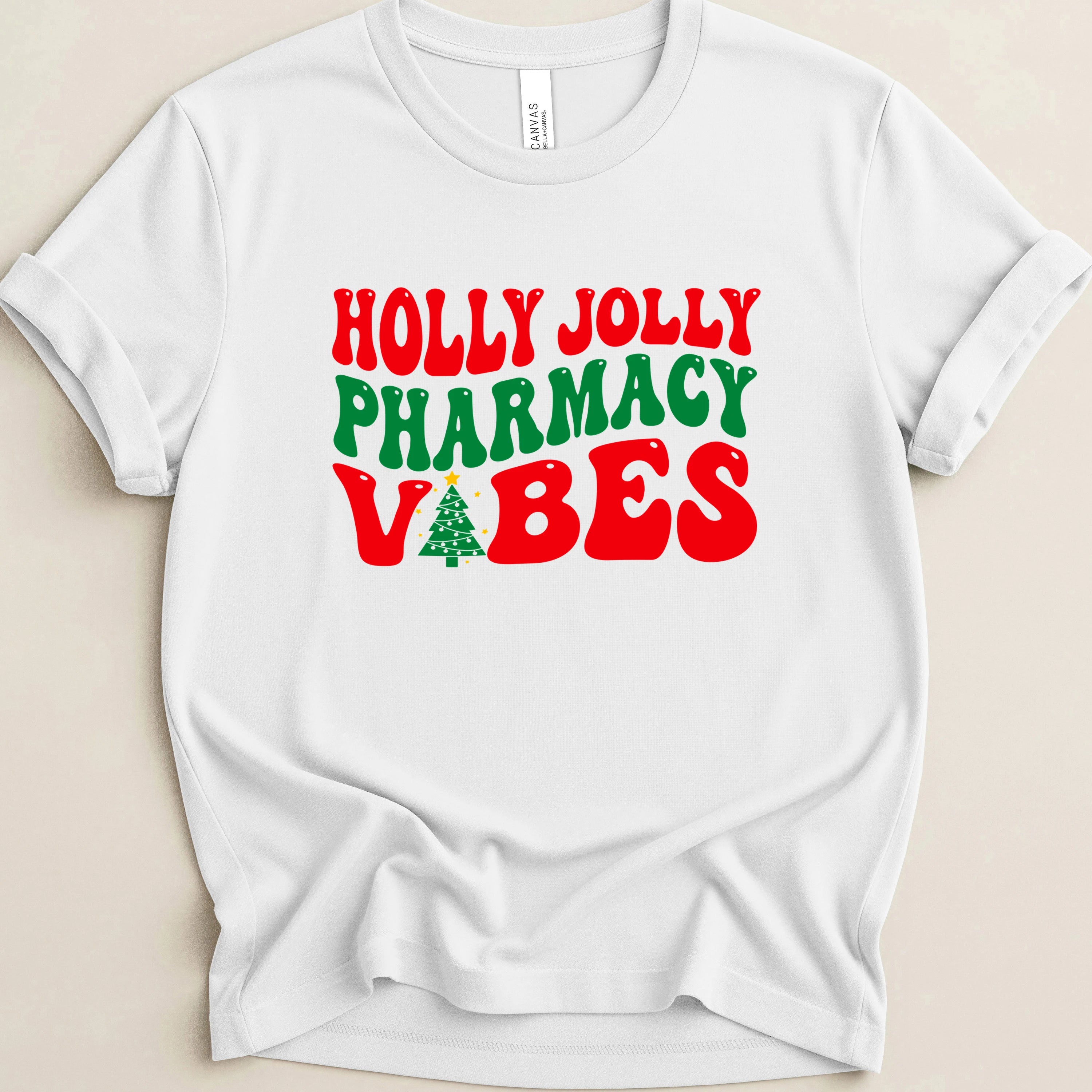 Holly Jolly Pharmacy Vibes Tee