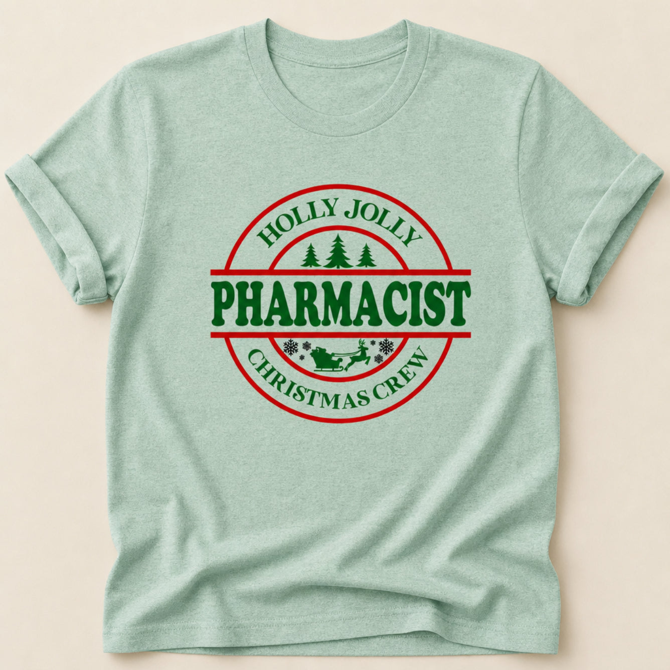 Holly Jolly Badge Pharmacist Tee