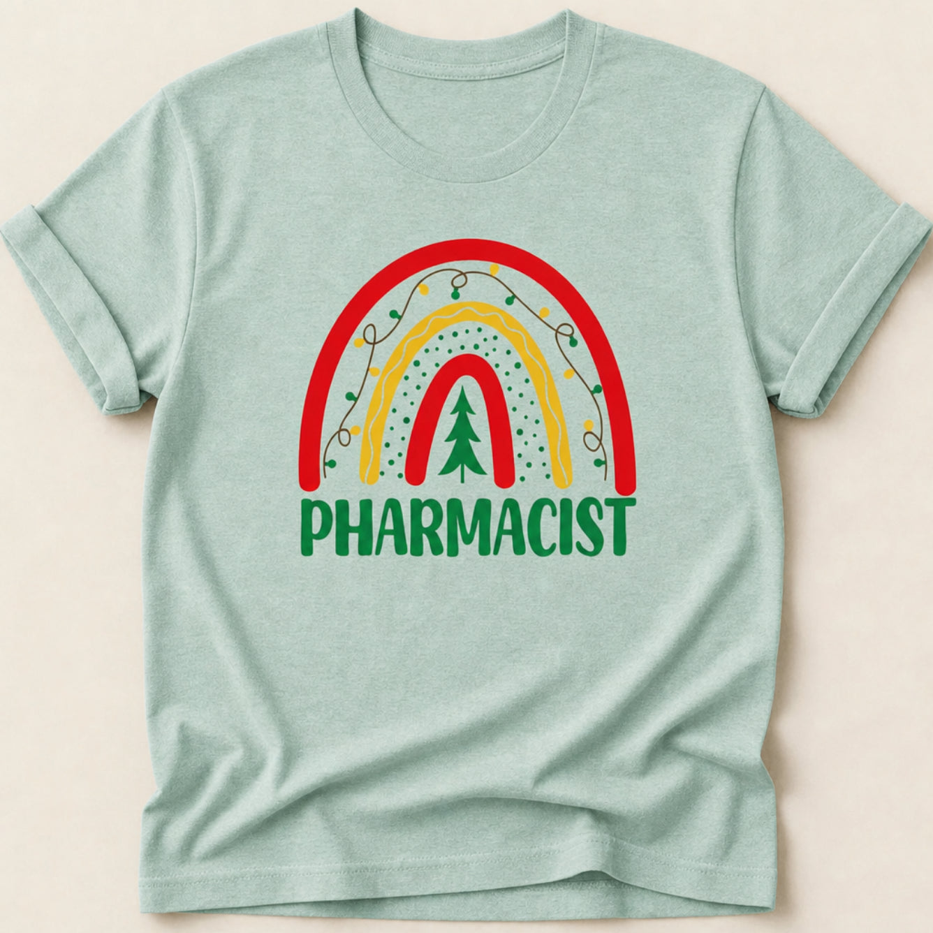 Christmas Rainbow Pharmacist Tee