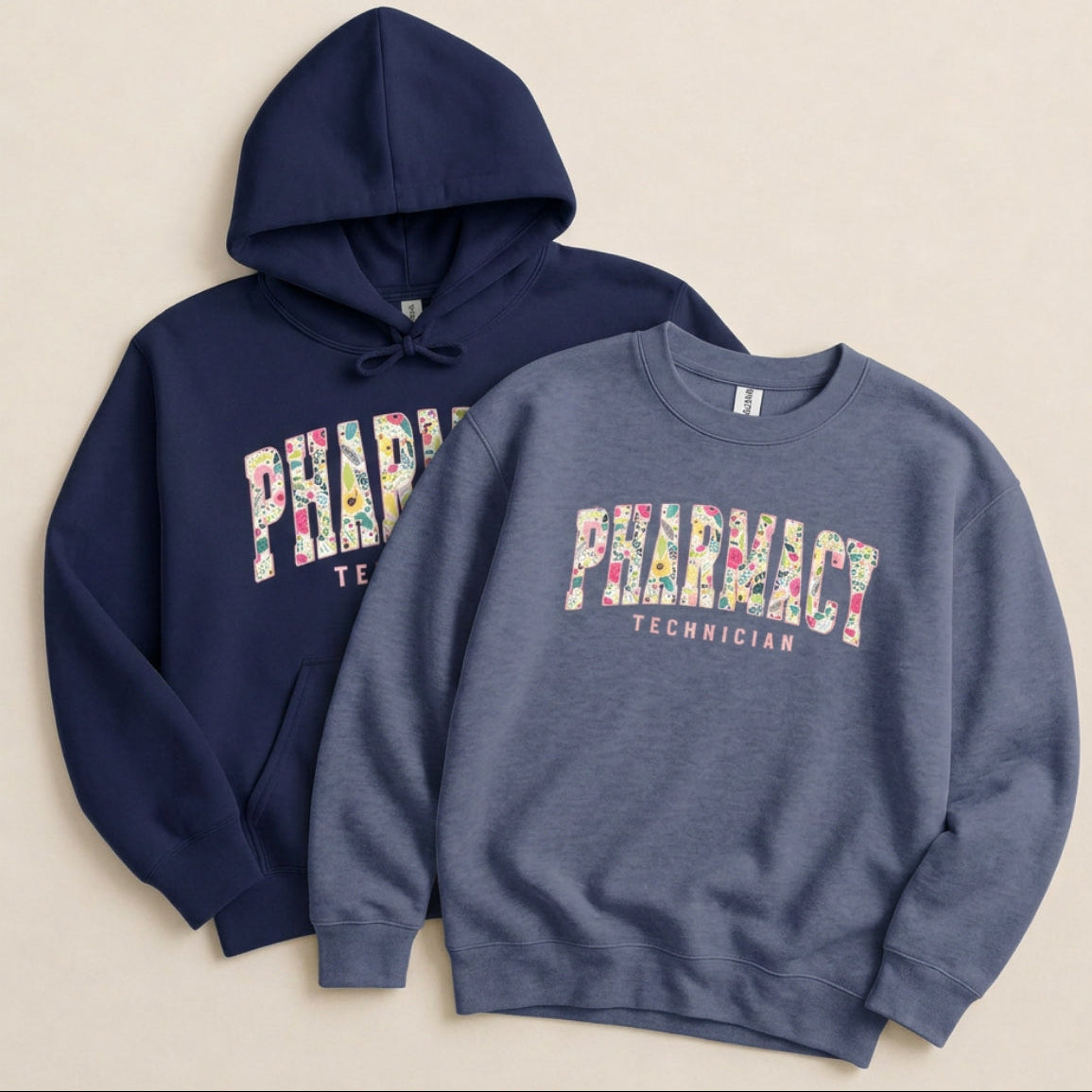 Pharmacy Technician Floral Sweatshirt & Hoodie