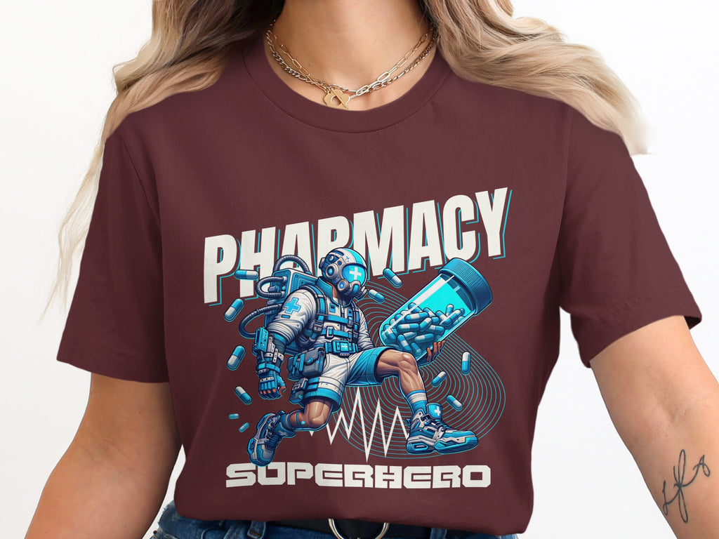 Pharmacy Superhero Graphic T-Shirt