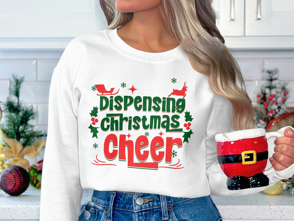 Dispensing Christmas Cheer Festive Holiday Sweatshirt