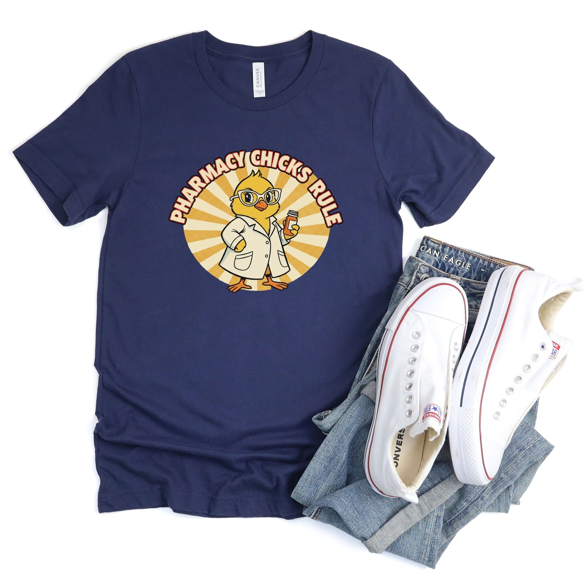 Pharmacy Chicks Rule Graphic T-shirt product type