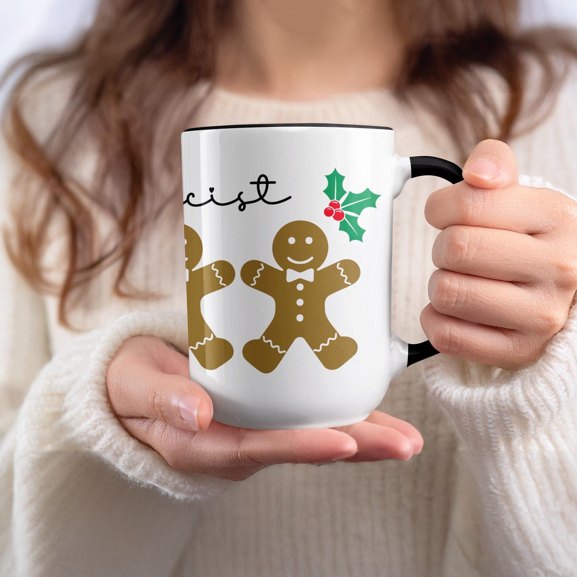 Gingerbread Scientist Mug with Holiday Design