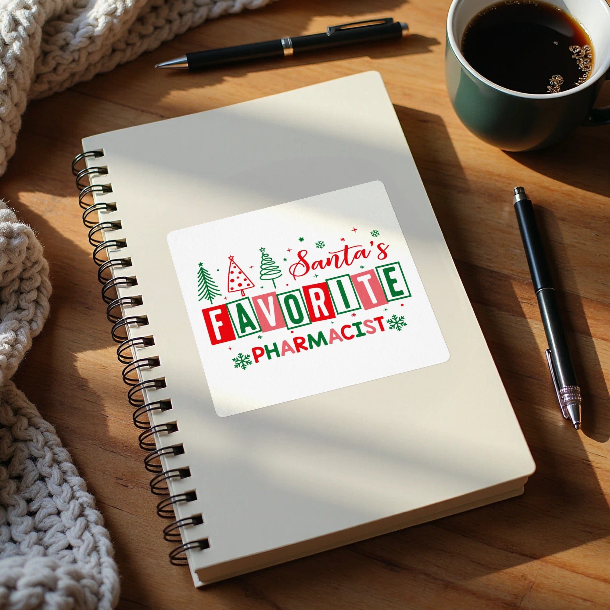 Santa's Favorite Pharmacist Christmas Notebook
