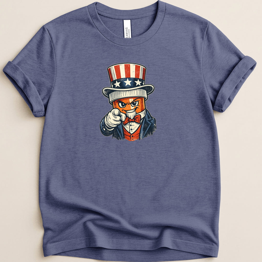 Cartoon Uncle Sam in hat and bowtie points at viewer.
