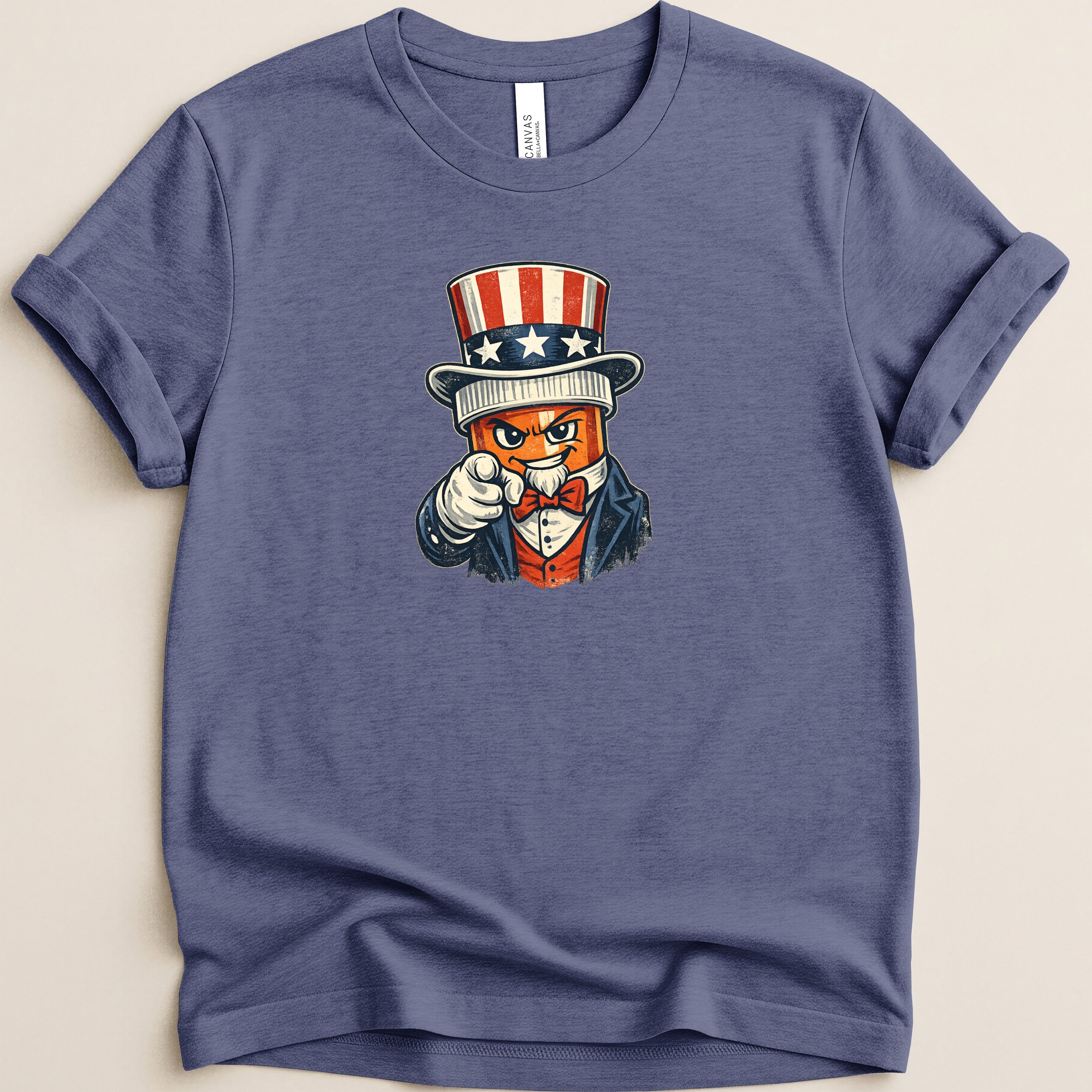 Cartoon Uncle Sam in hat and bowtie points at viewer.