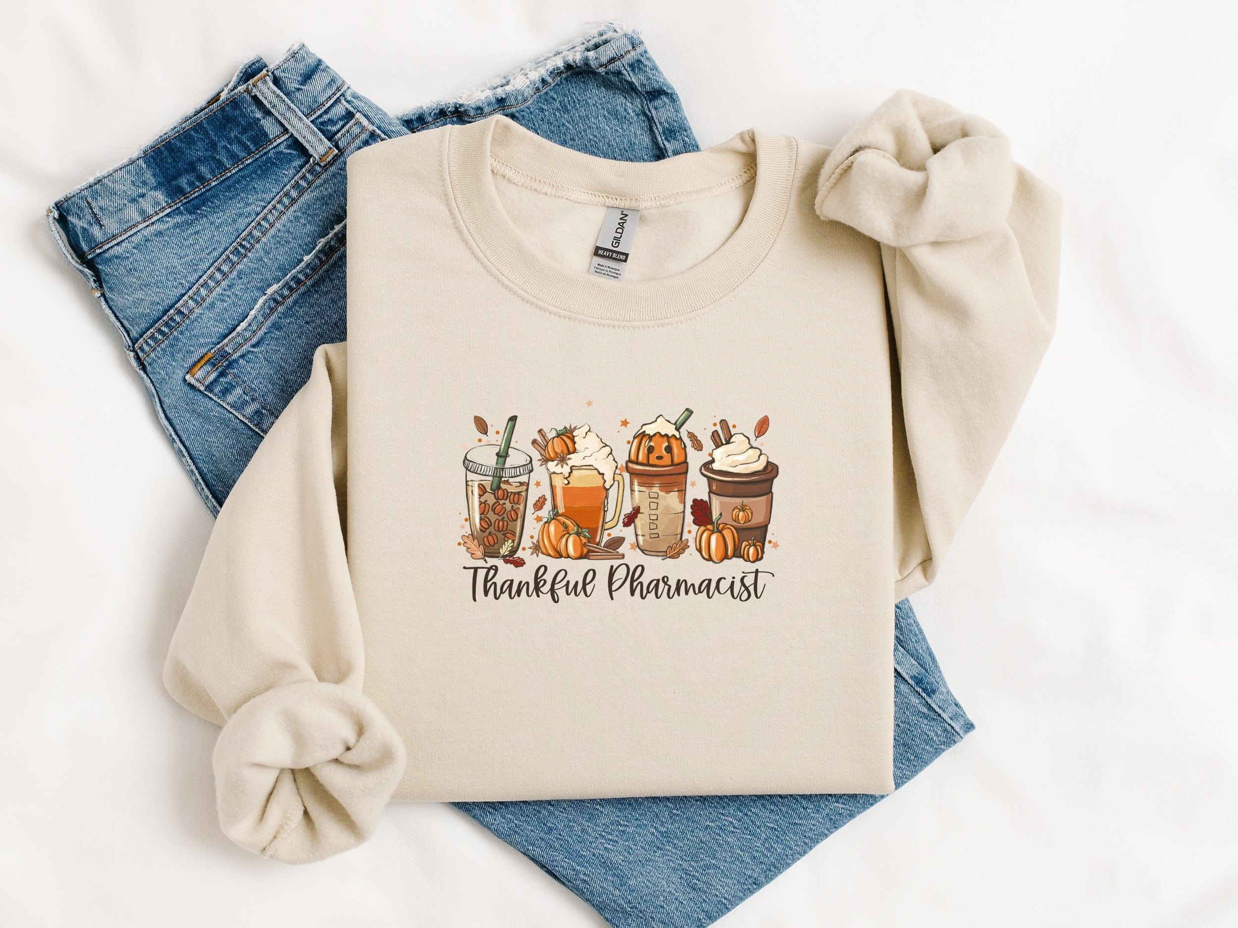 Thankful Pharmacist Fall Themed Graphic Sweatshirt product