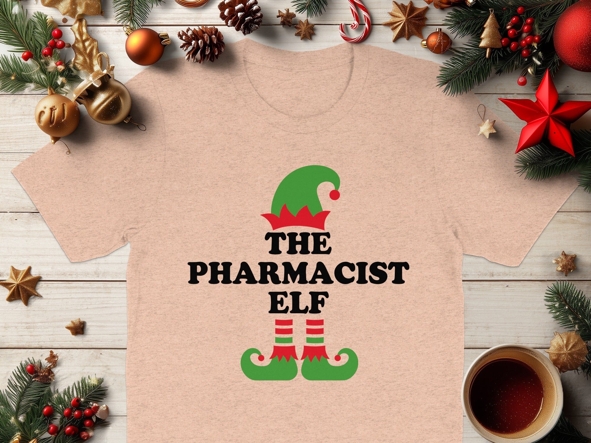 The Pharmacist Elf Fun Holiday Shirt Apparel