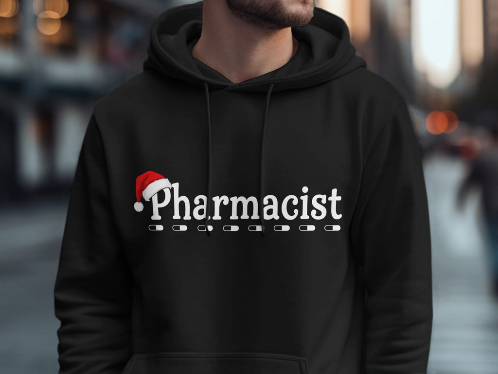 Santa Hat Pharmacist Festive Hooded Sweatshirt