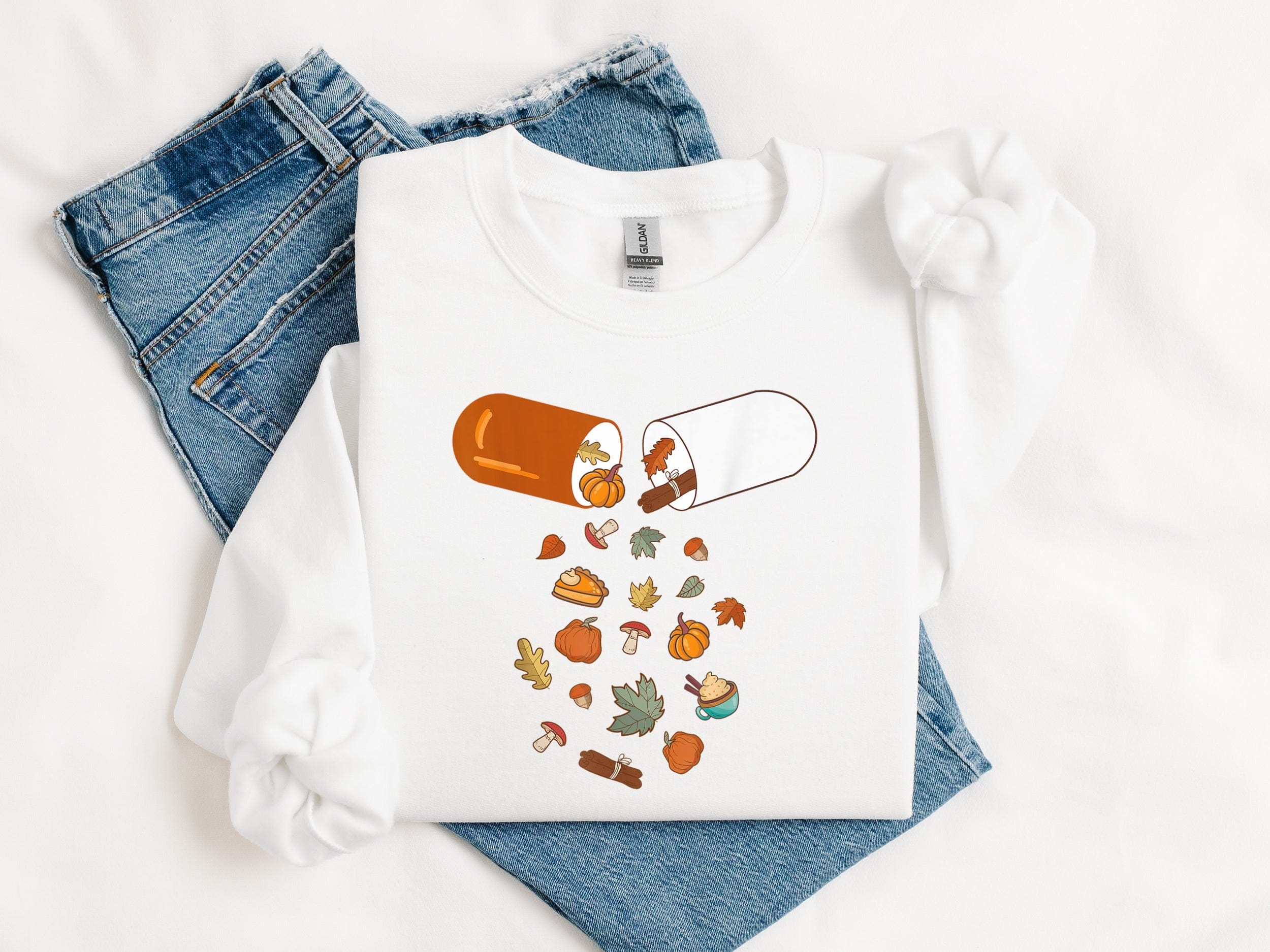 Fall-Themed Capsule Design Long Sleeve Shirt product type