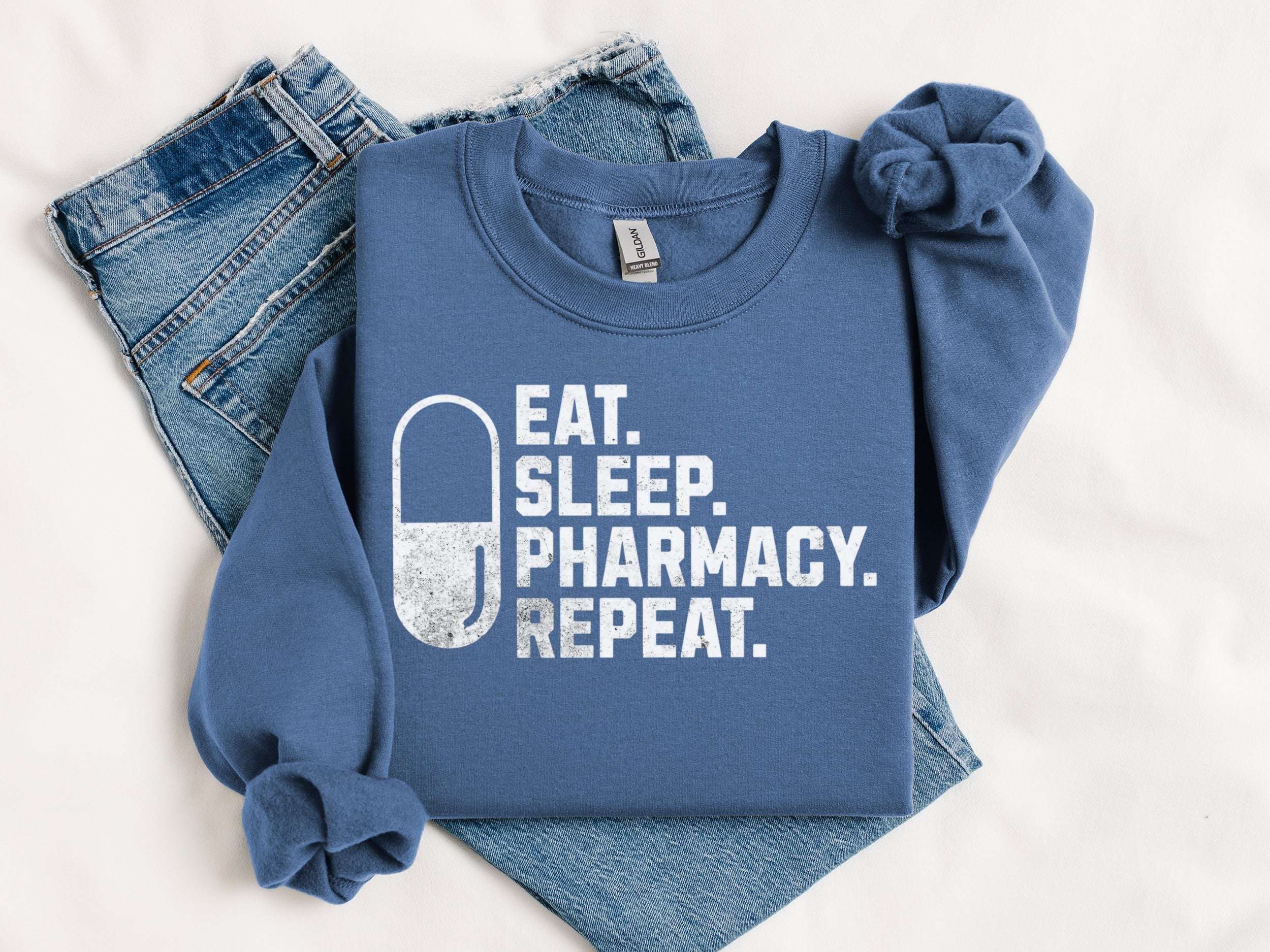 Eat Sleep Pharmacy Repeat Long Sleeve Shirt