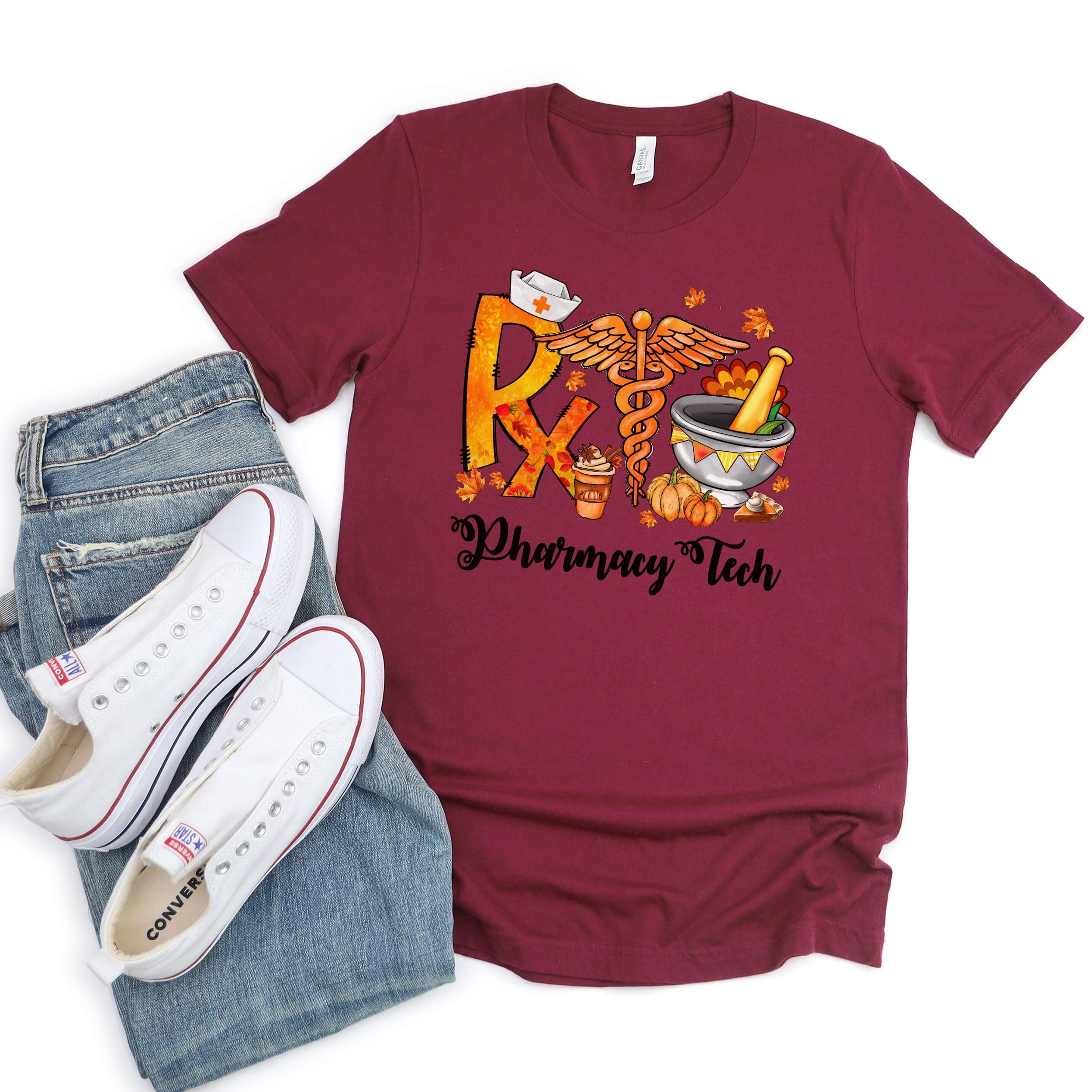 Pharmacy Tech Shirt with Medical Symbols Product