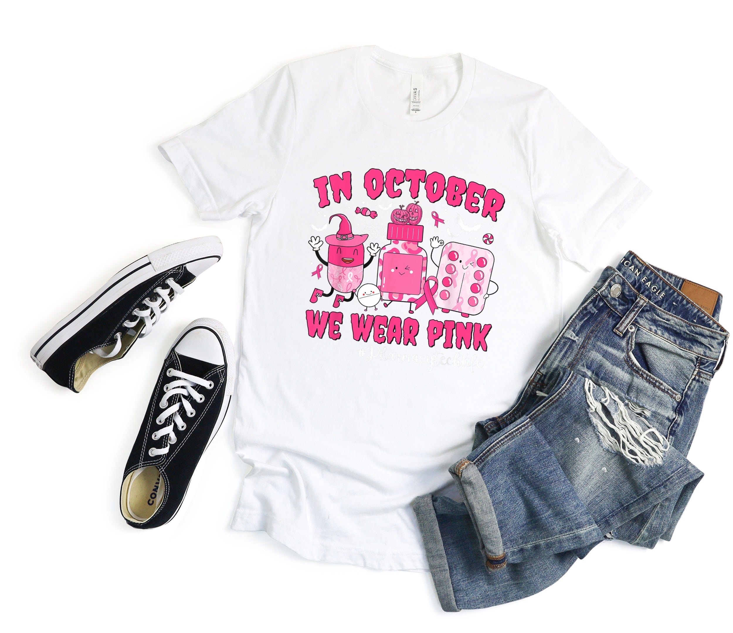 In October We Wear Pink Graphic T-Shirt product type
