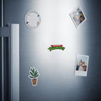 Doctor of Pharmacy logo sticker and plant sticker on a refrigerator door.