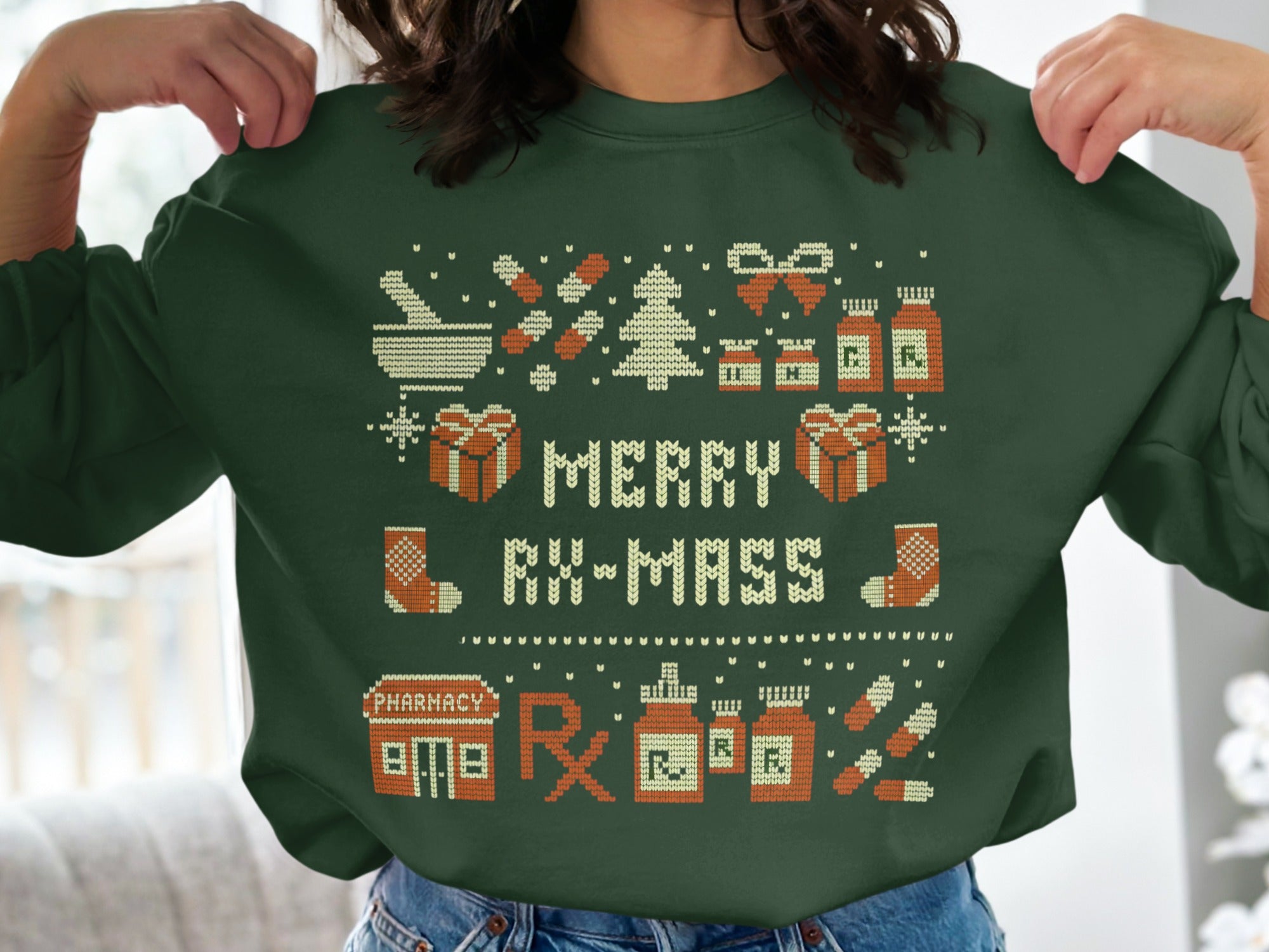 Merry RX-Mas Pharmacy Ugly Christmas Sweater