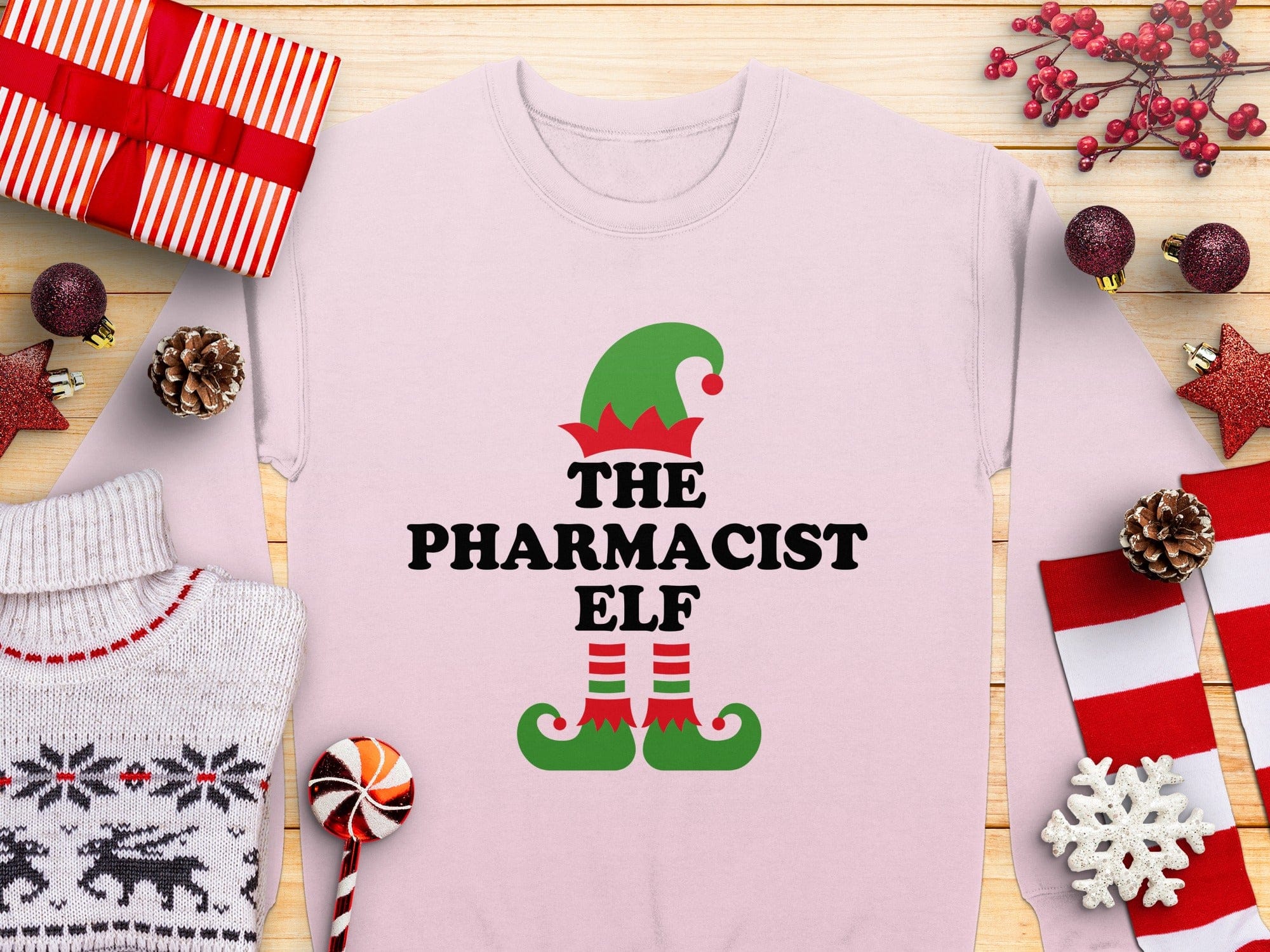 The Pharmacist Elf Christmas Holiday Shirt