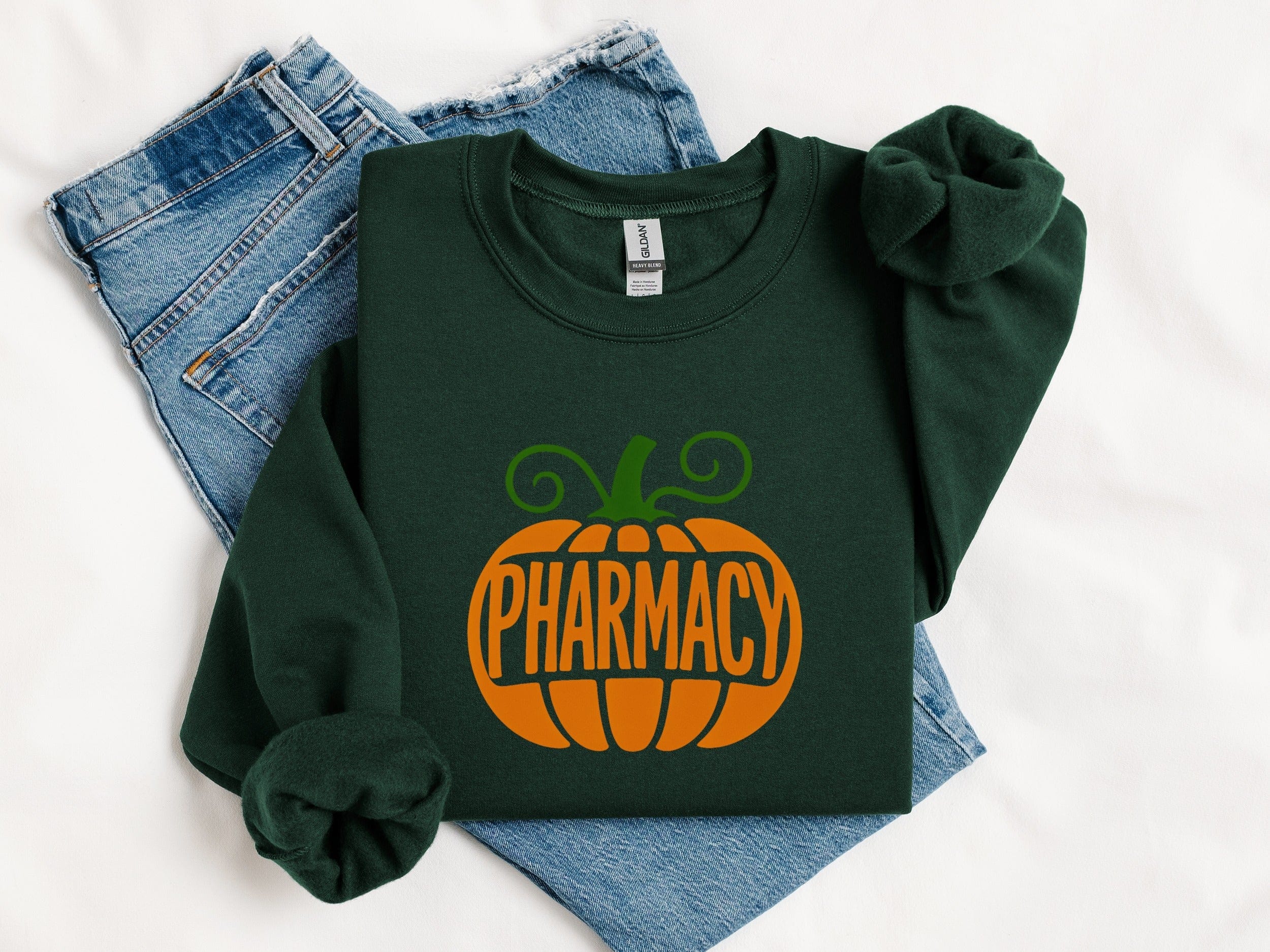 Pharmacy Pumpkin Sweatshirt Seasonal Apparel Product