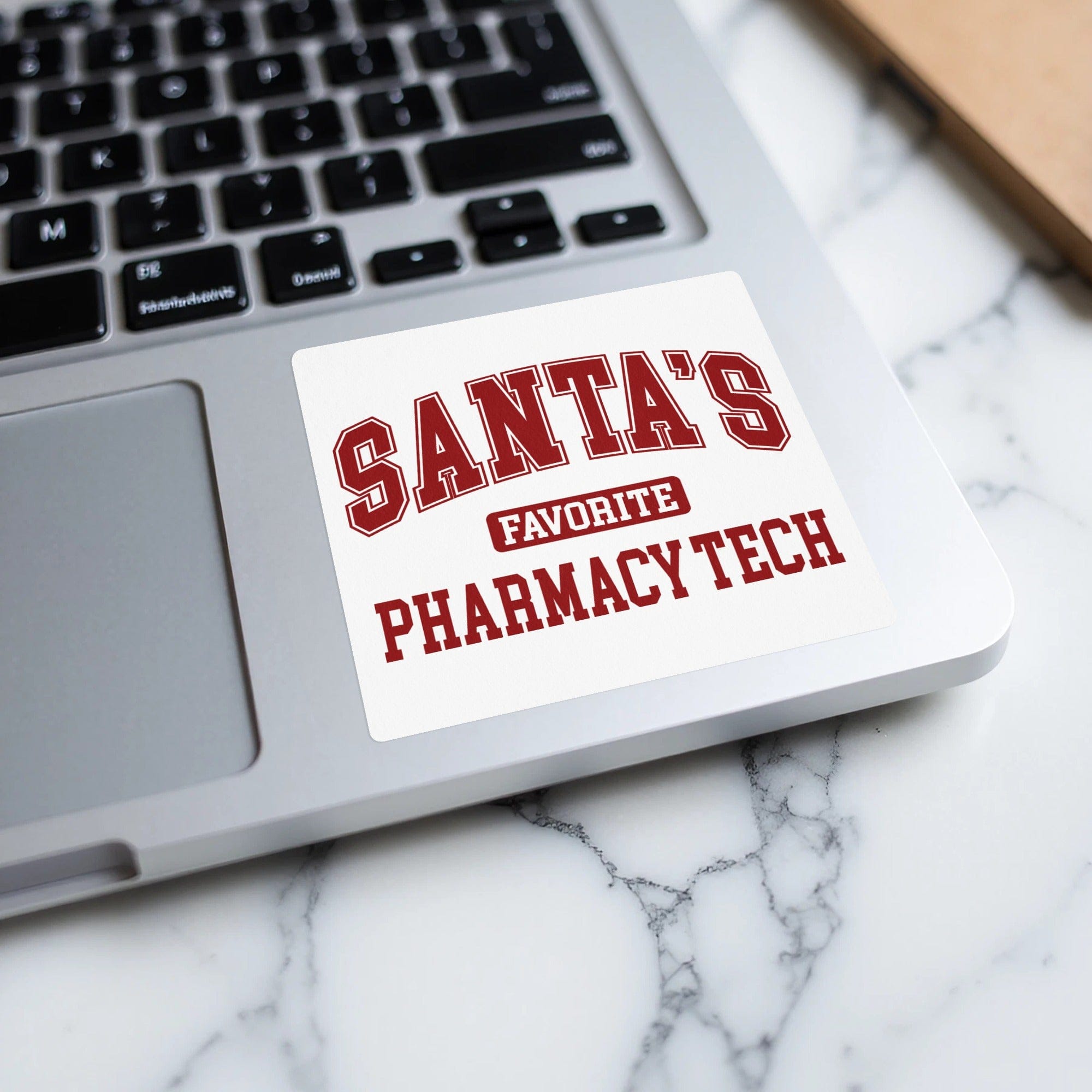 Santa's Favorite Pharmacy Tech Sticker Fun Gift