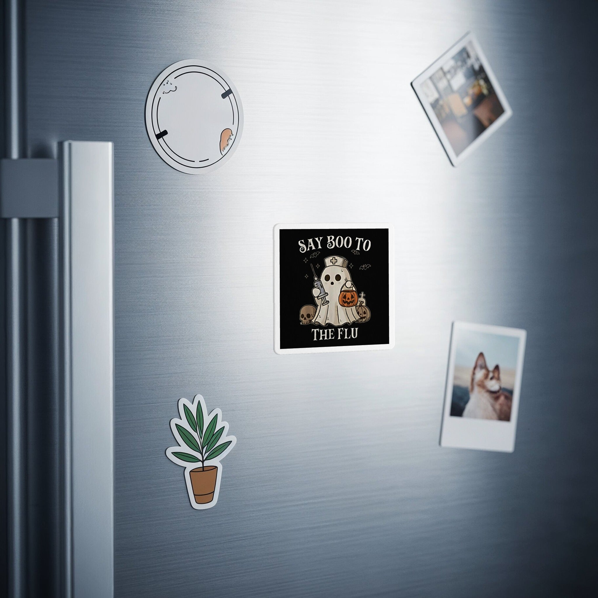 Say Boo to The Flu Halloween Refrigerator Magnet Product