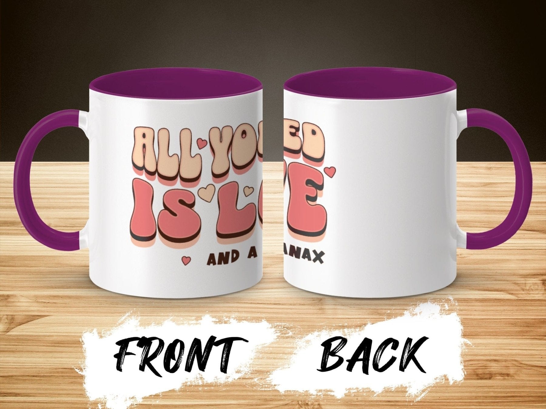 All You Need Is Love (and a Xanax) Mug - Pharmacy Apparel for Pharmacists, Techs & Students