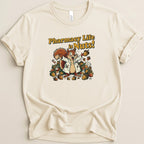 Squirrel in lab coat with "Pharmacy Life is Nuts!" text among acorns.