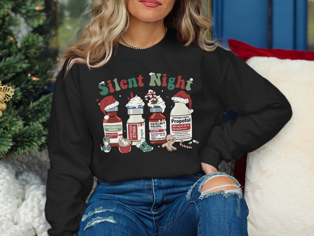 Silent Night Prescription Bottles Sweatshirt