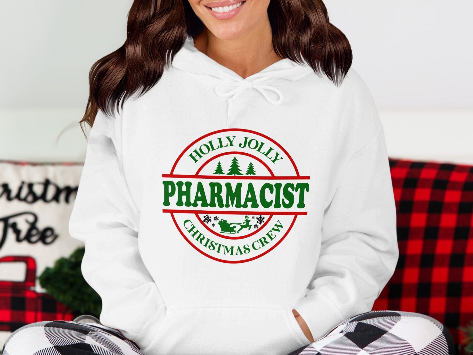 Holly Jolly Pharmacist Christmas Crew Hoodie