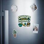 ChatGPT School of Pharmacy logo with mortar, pestle, pills, and book.