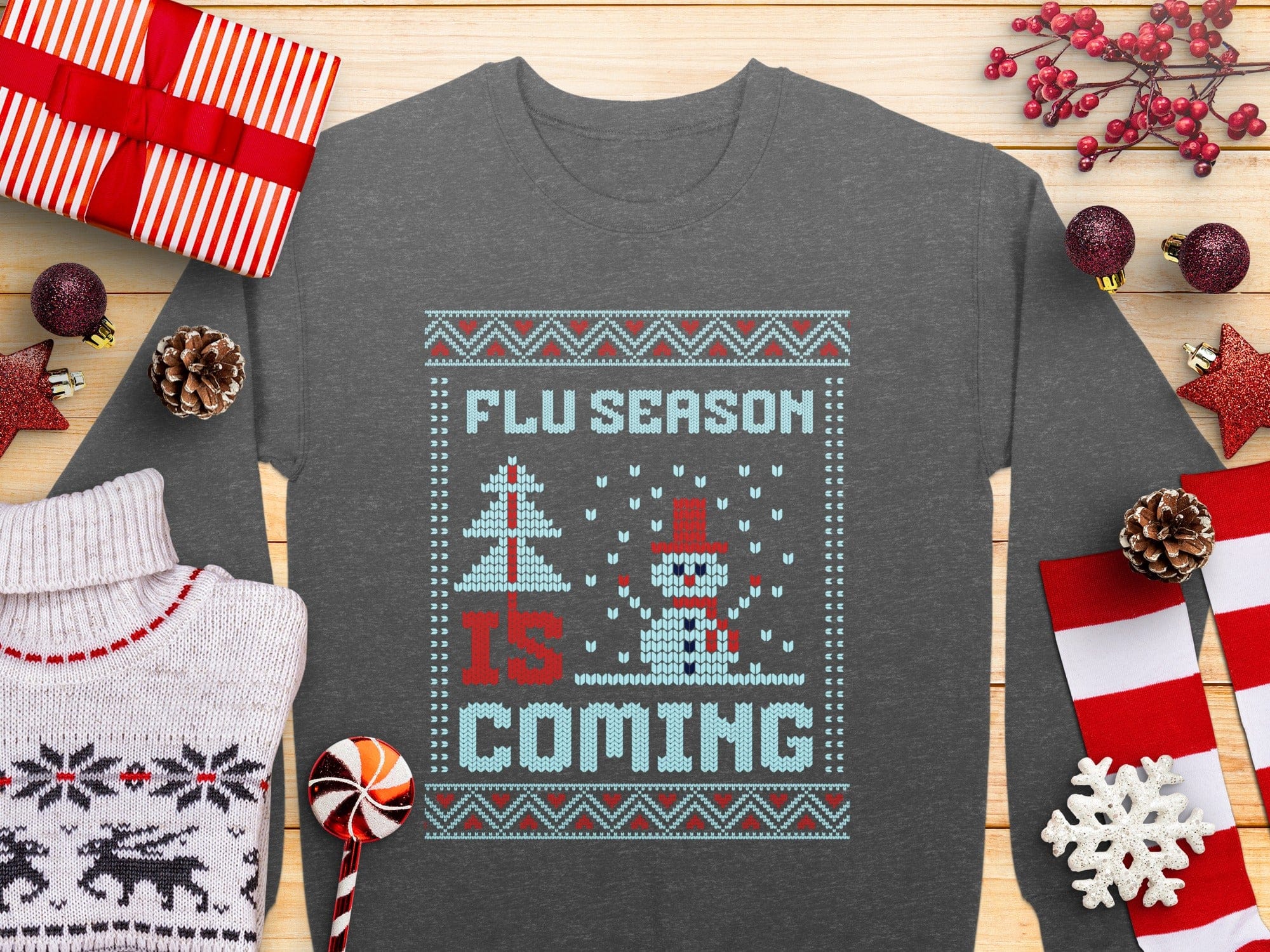 Flu Season Is Coming Funny Winter Sweater Product