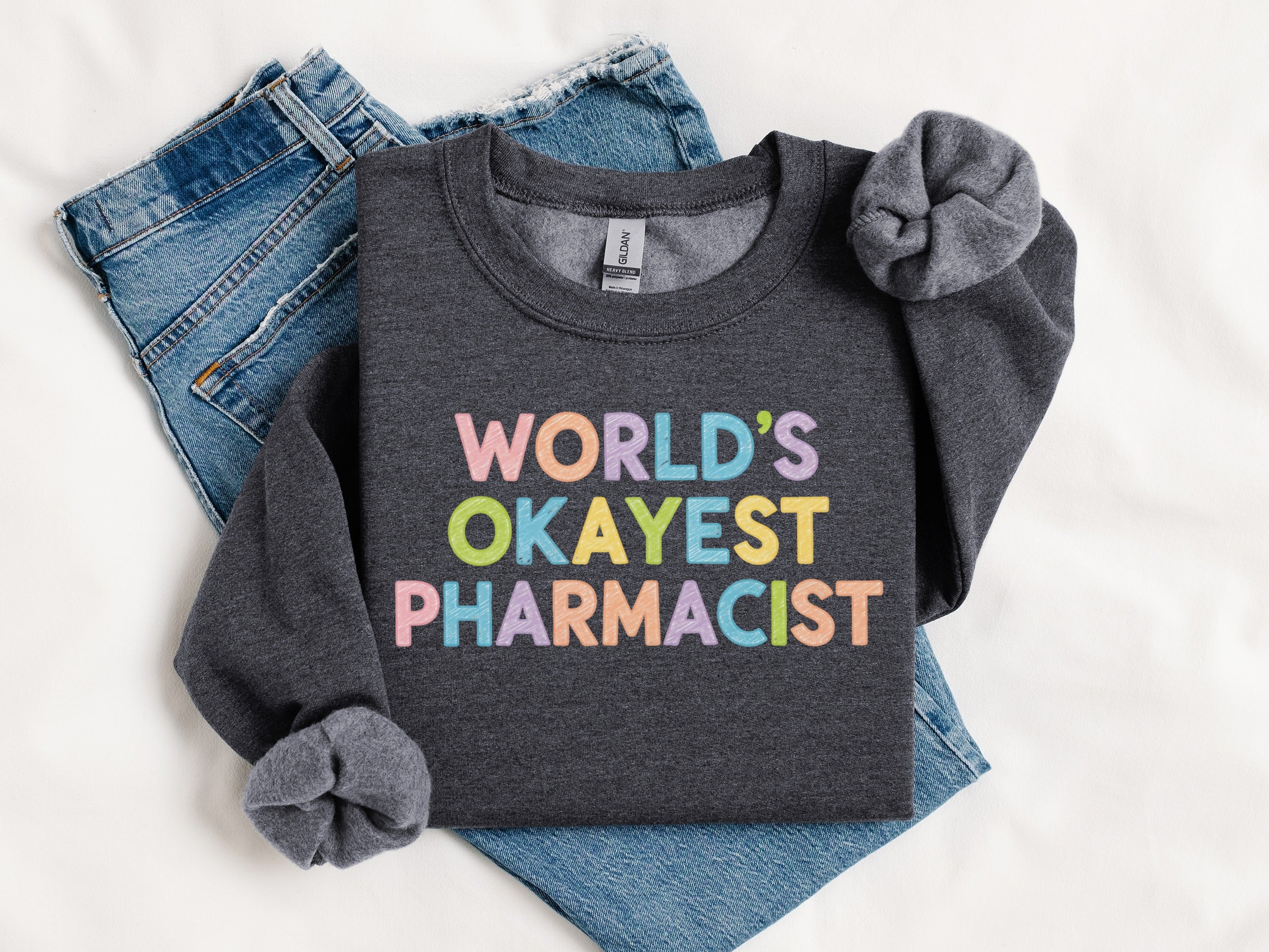 World's Okayest Pharmacist Shirt Fun Gift Top