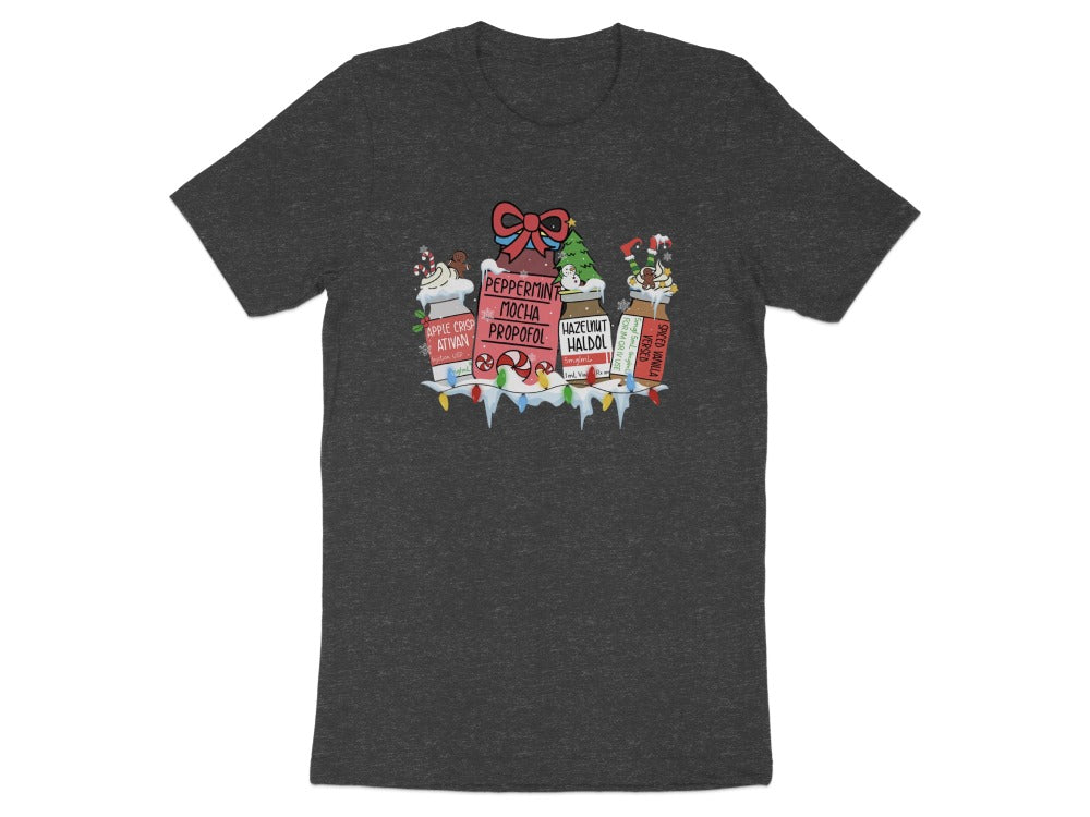 Peppermint Mocha Propofol Pharmacist Christmas Tee