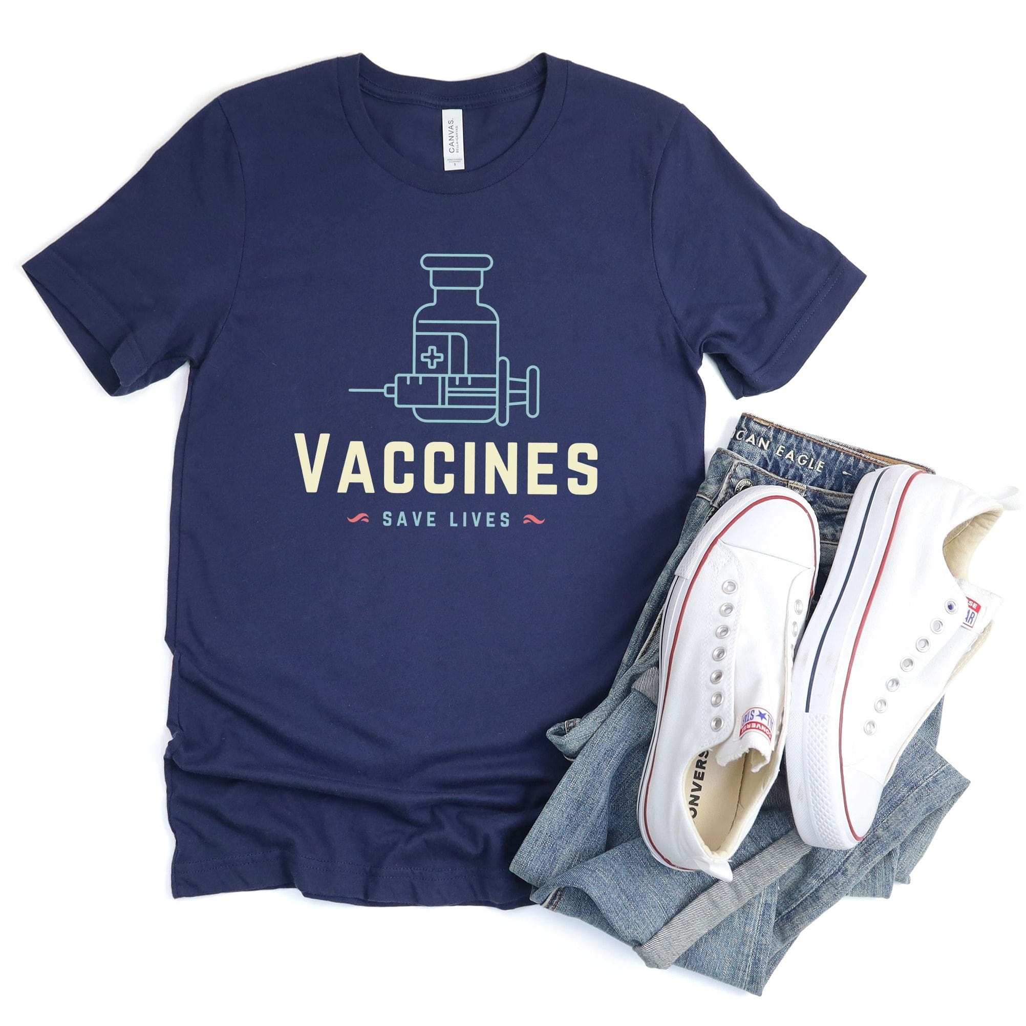 Vaccines Save Lives Graphic T-shirt product type
