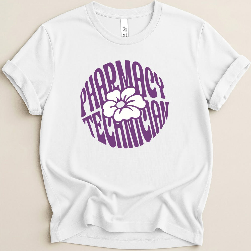 Pharmacy Technician Flower Tee